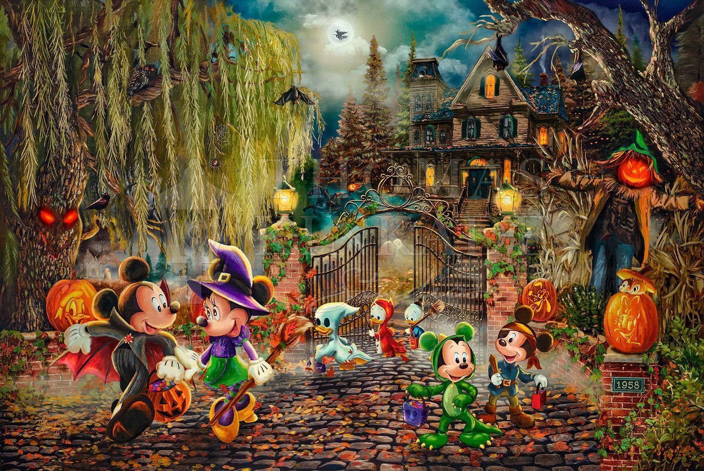 1445x967 Disney Mickey and Minnie Halloween Fun Edition Art