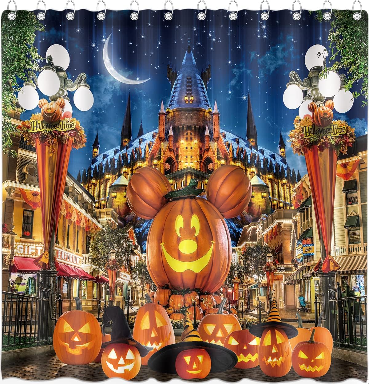 1200x1247 Disney Discovery: Disney Halloween Shower Curtain