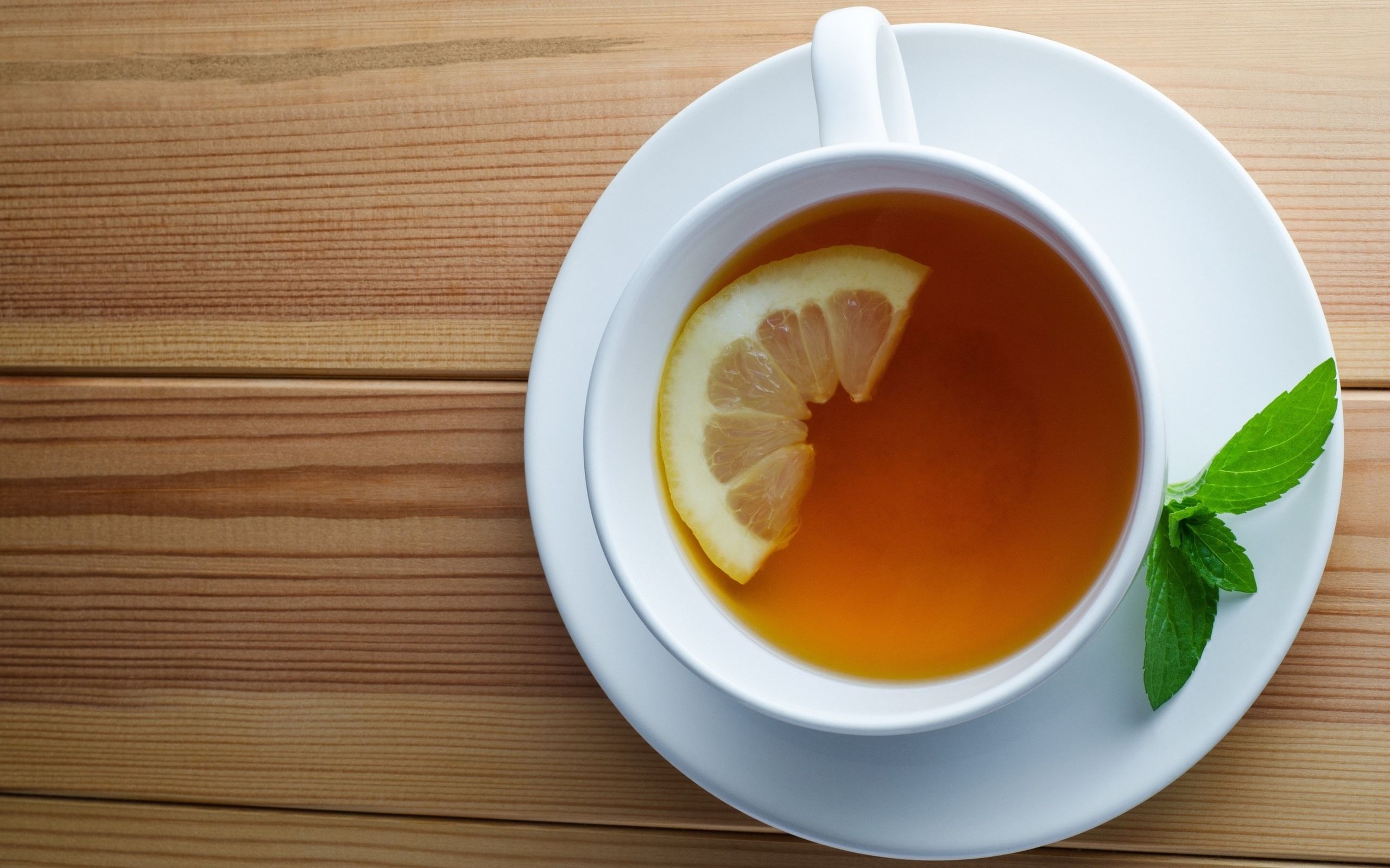 2560x1600 Wallpaper Cup, tea, lemon, mint 2560x1600 HD Picture, Image