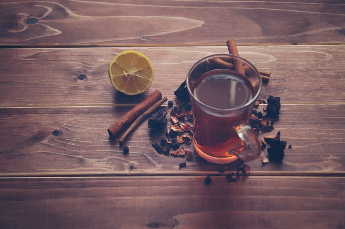 1100x733 Hot Tea, Cinnamon & Lemon Royalty Free
