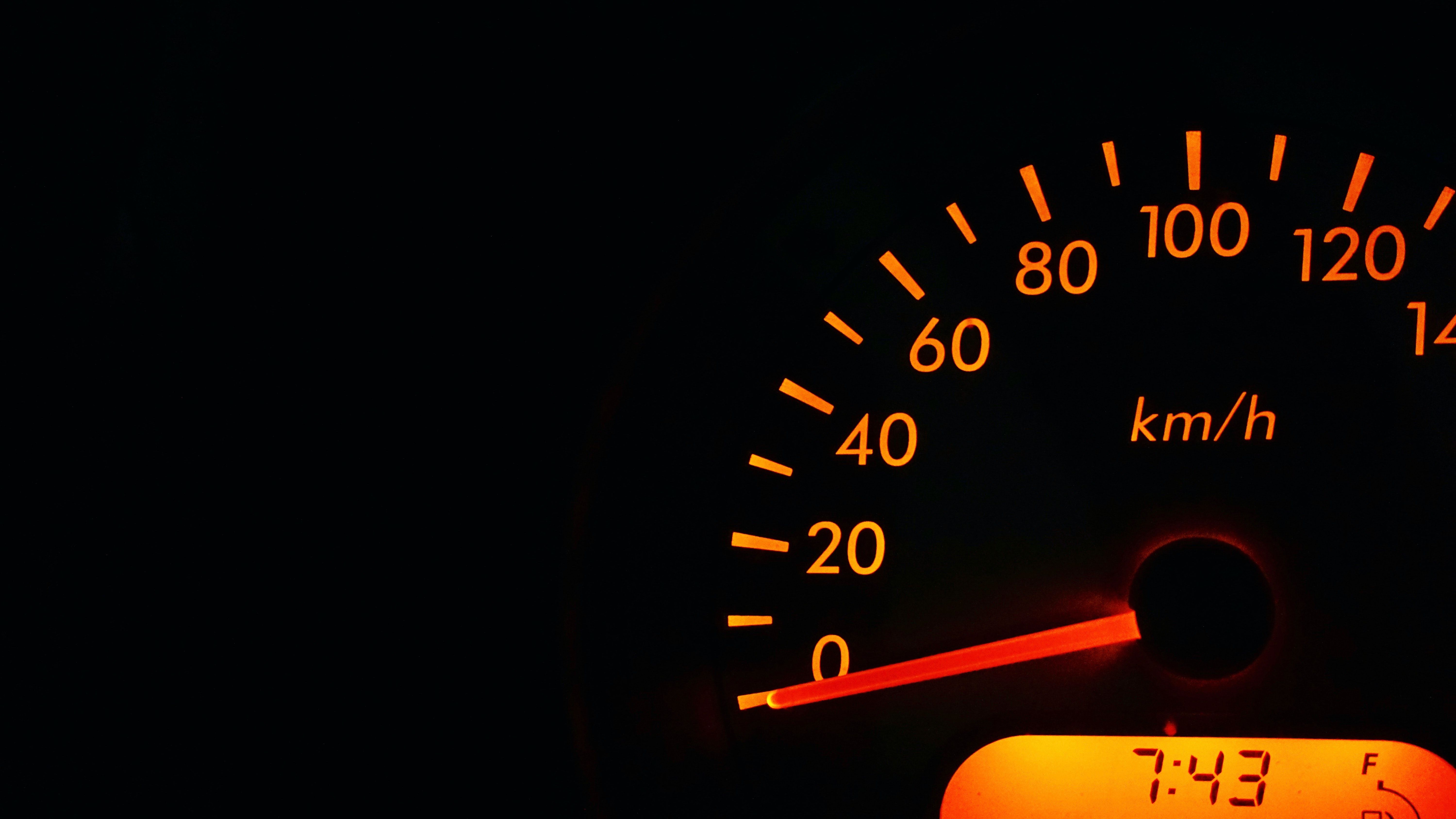 6000x3376 Digital Gauge Meter Reading 7:43 · Free