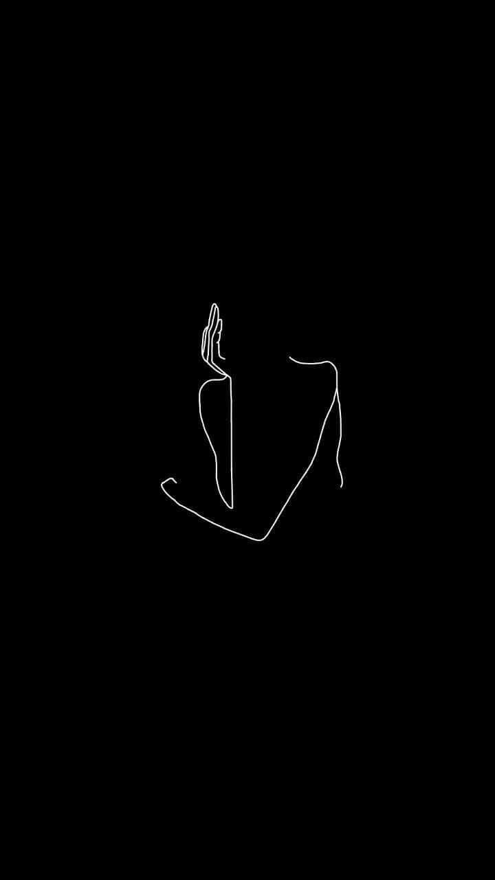 720x1280 Download Minimalist Black Line Art Drawing Of A Woman Wallpaper