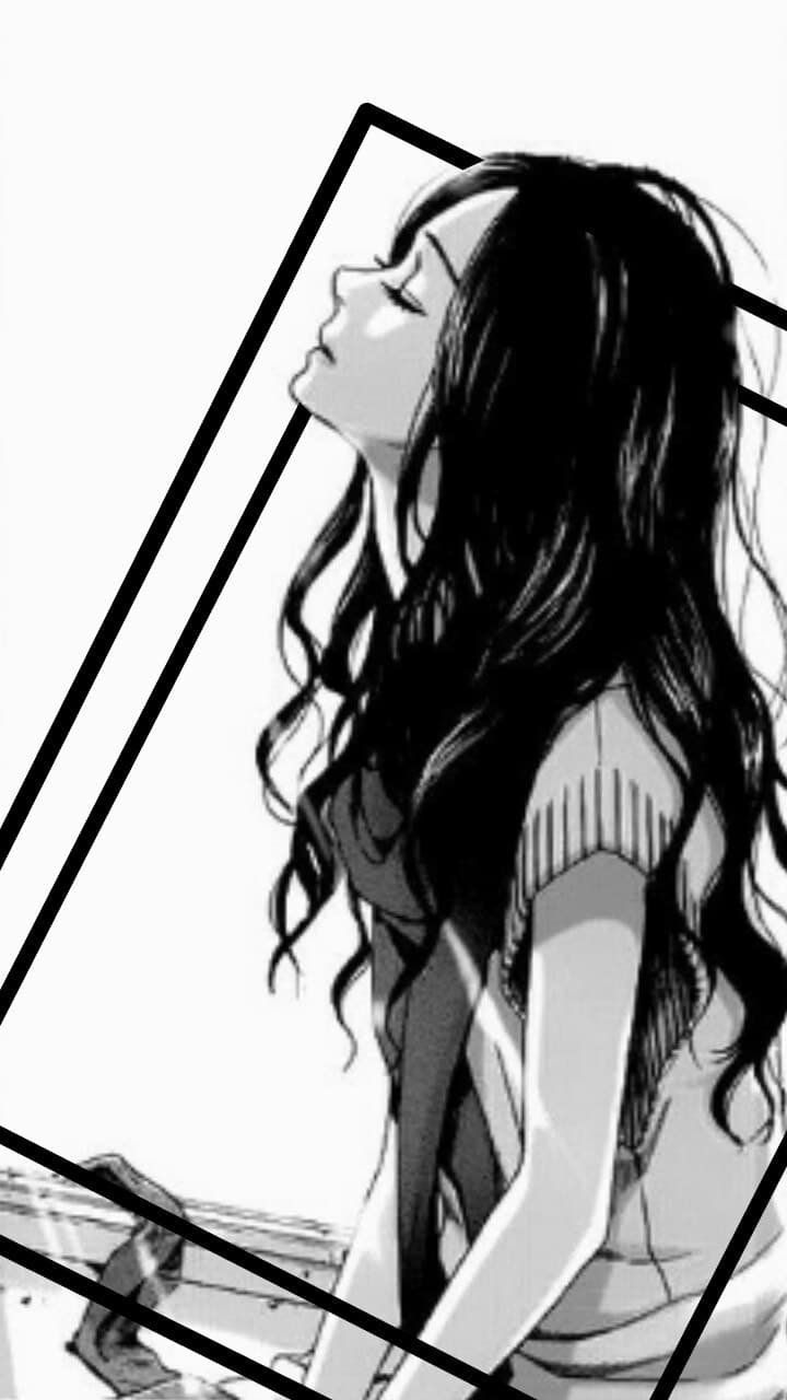 720x1280 Black And White Anime Girl Sad Wallpaper Download
