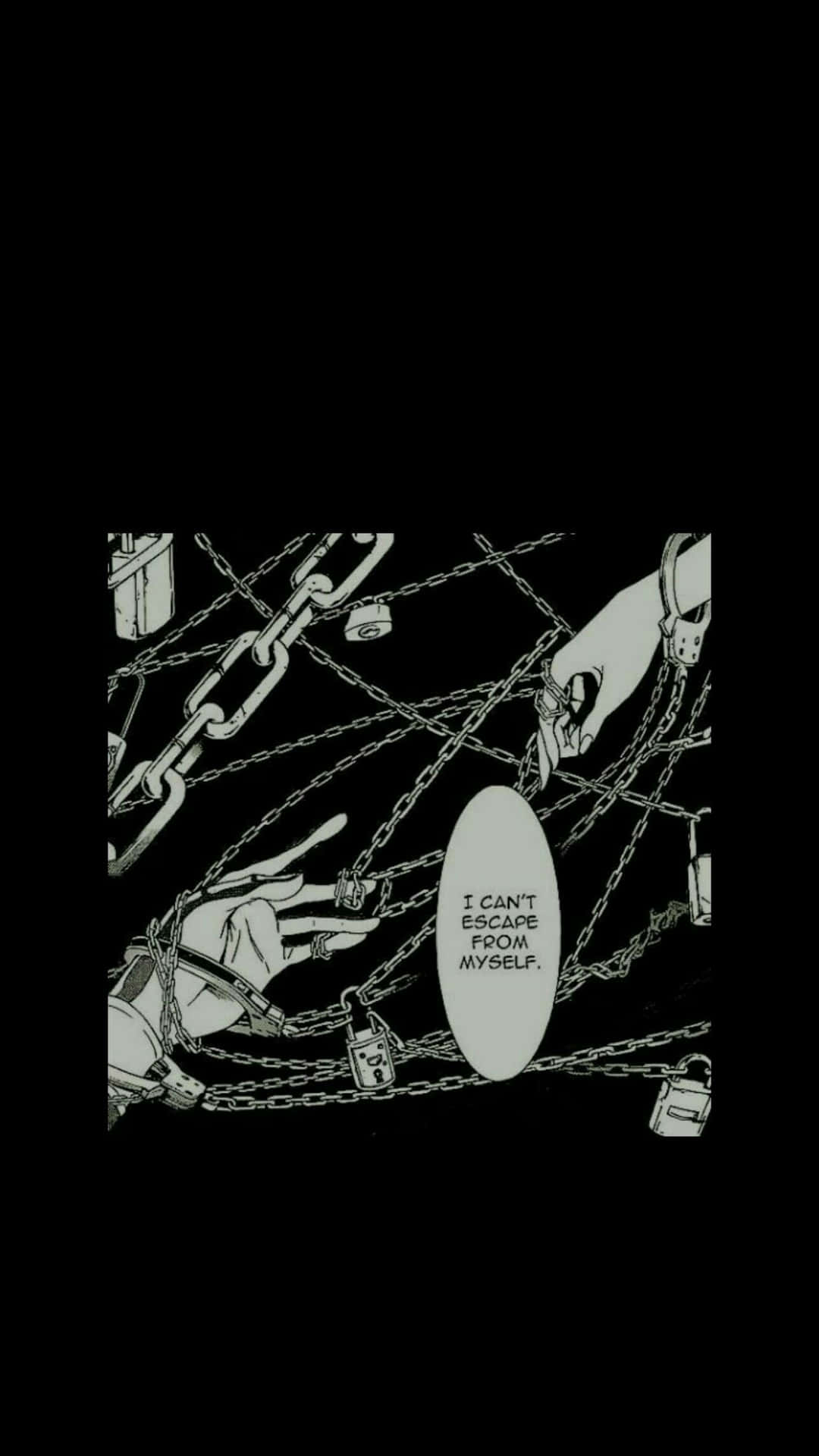 1080x1920 Download Grunge Anime Manga Panel Chains Wallpaper