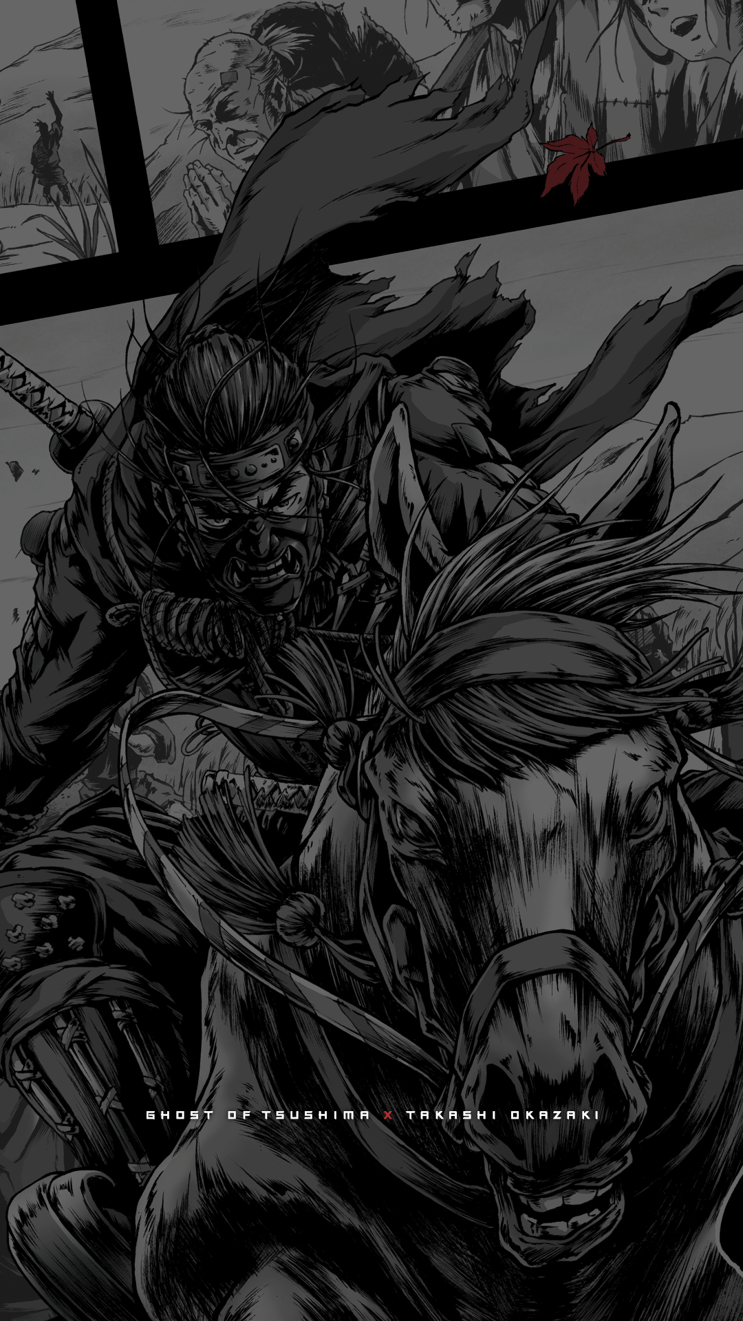 1080x1920 Manga Phone Black Wallpaper