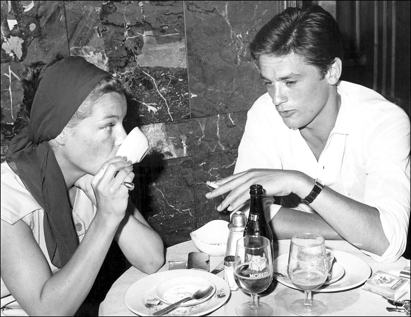 1400x1080 Alain Delon and Romy Schneider Delon Photo