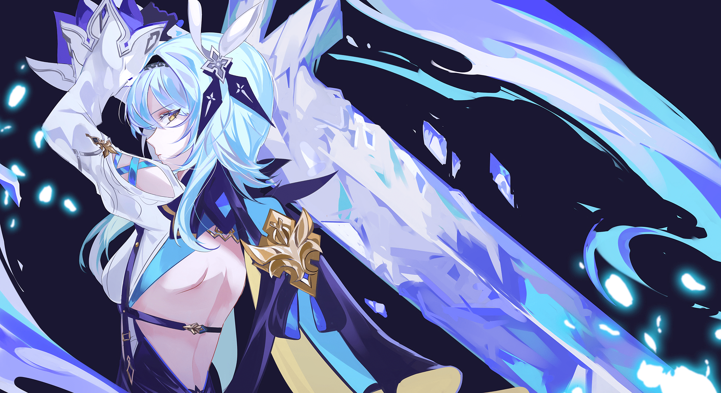 2400x1308 Eula (Genshin Impact) HD Wallpaper and Background