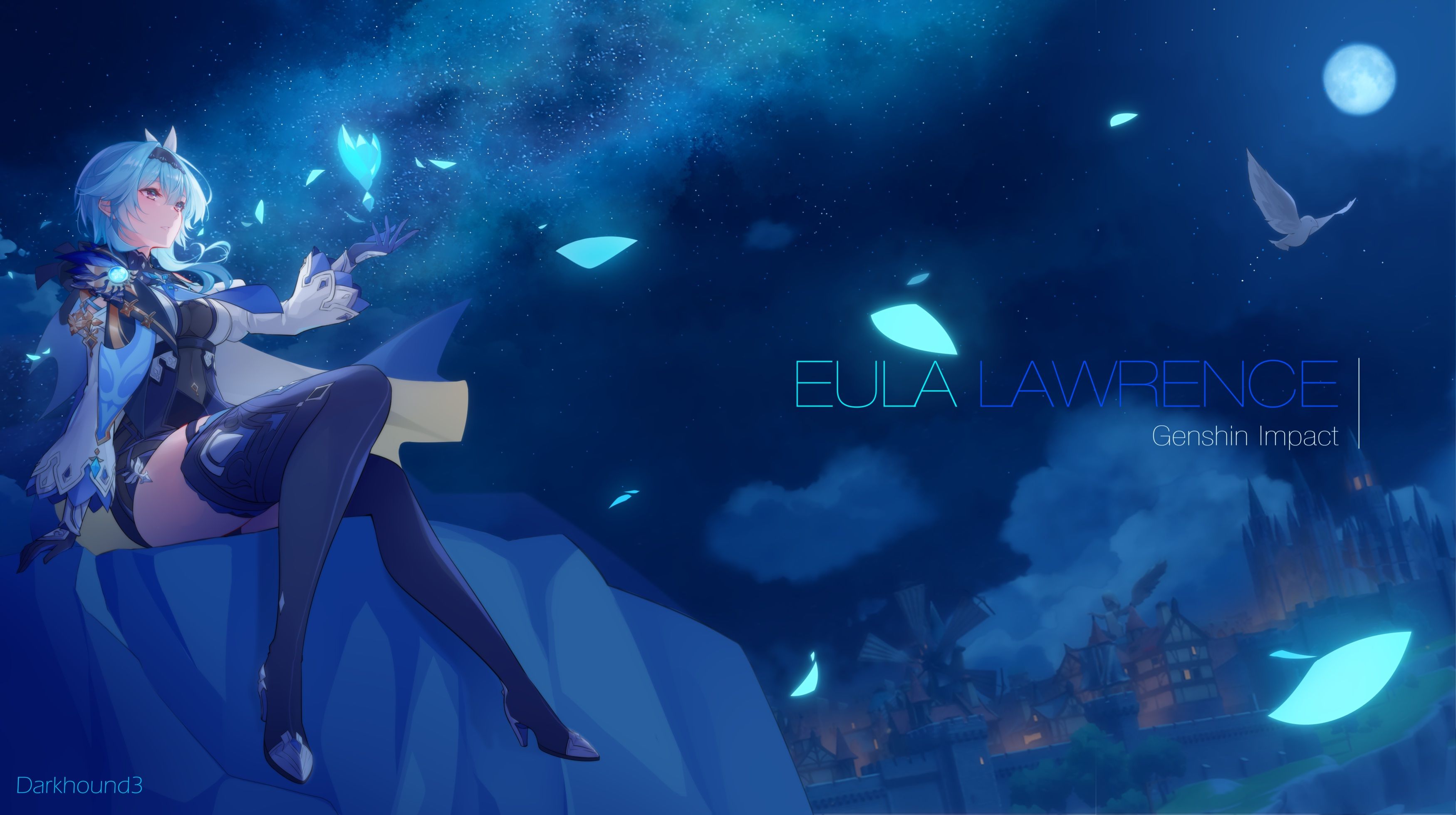 3500x1959 Genshin Impact Anime Girls Eula Genshin Impact Wallpaper:3500x1959