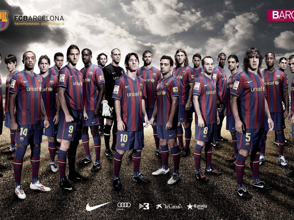 1152x864 Barcelona Squad Wallpaper