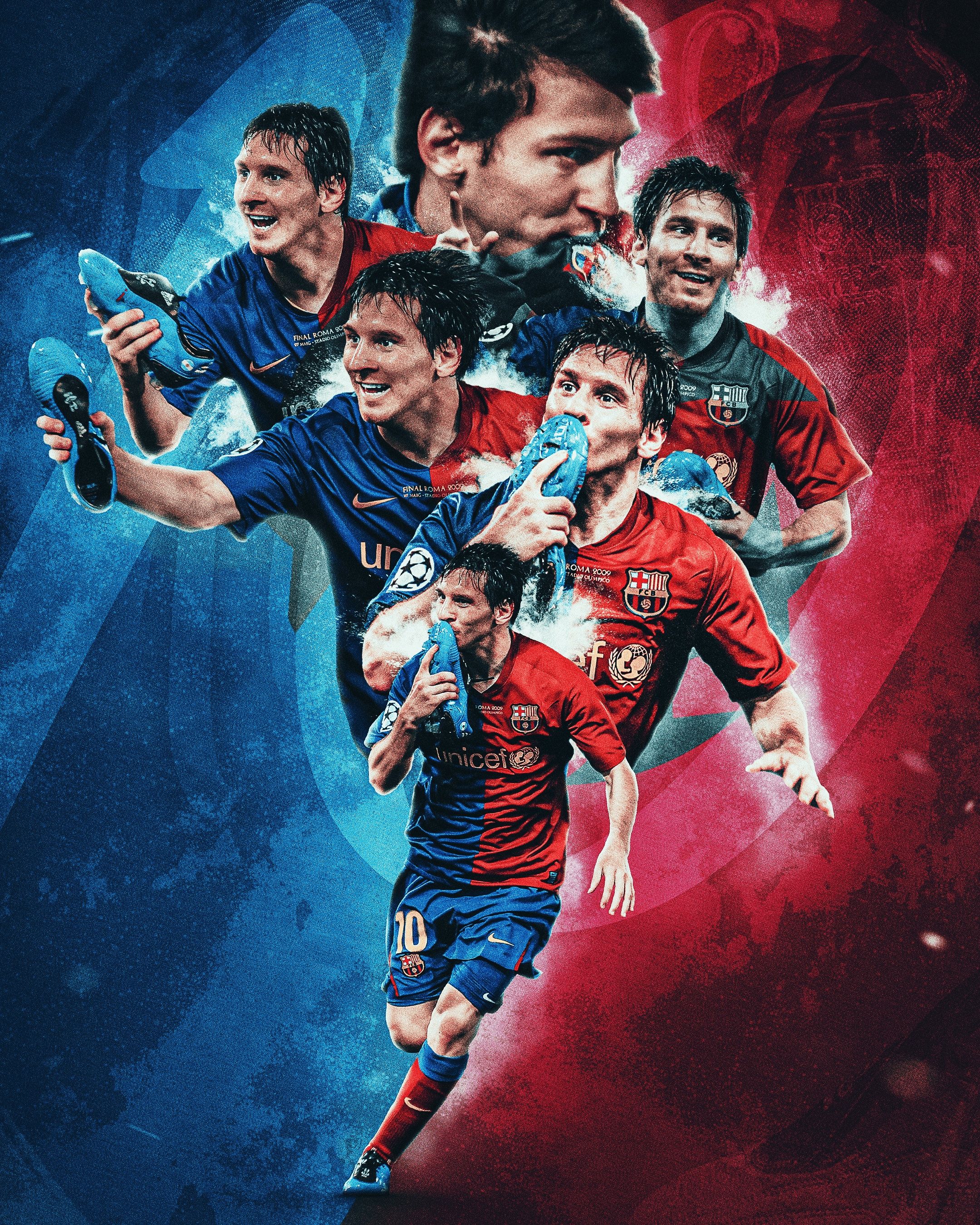 2160x2700 Lionel Messi Barcalona Football Poster Print A4