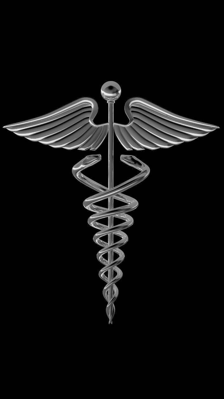 720x1280 Download Silver Black Medical Symbol Wallpaper