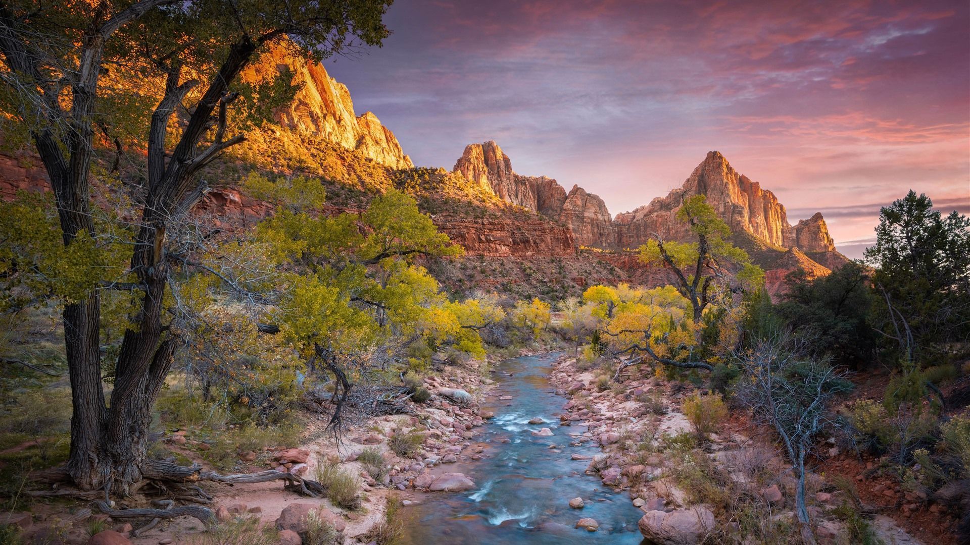 1920x1080 Virgin River Zion National Park Utah