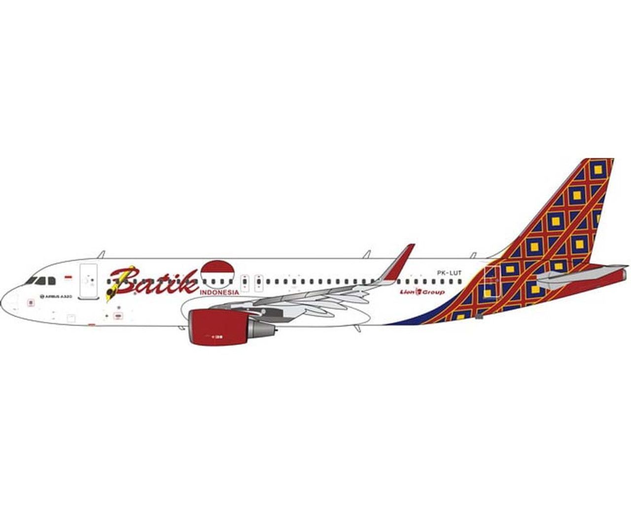 1280x1024 Phoenix Model BATIK AIR A320 200(S) PK LUT PH4BTK2105 1:400