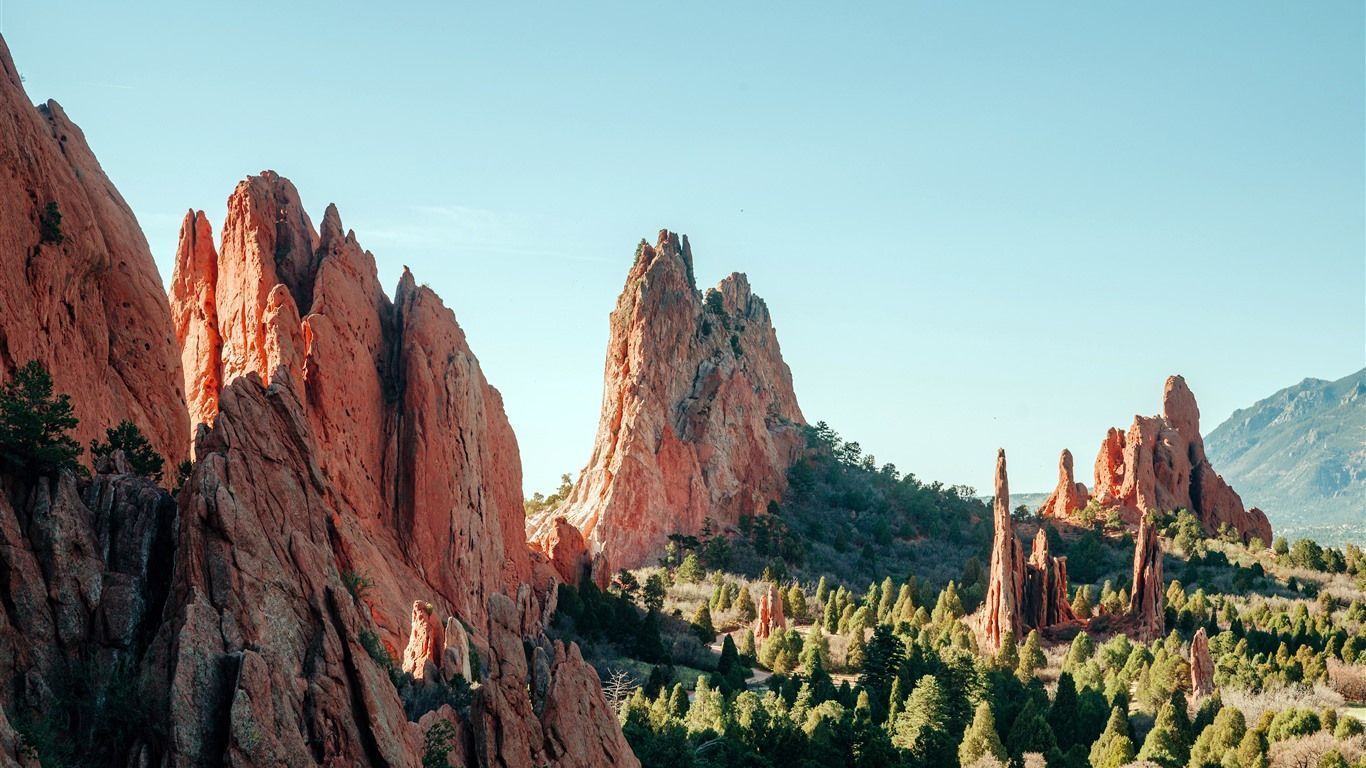 1366x768 Garden of the Gods Jungle Colorado Springs USA 5K