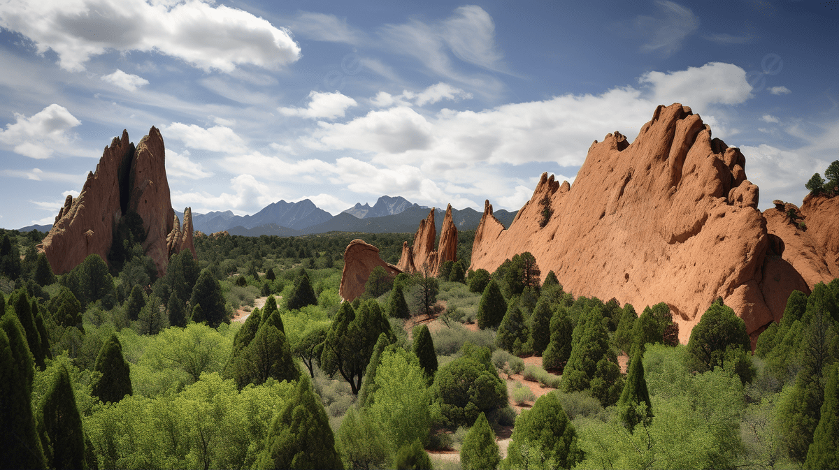 1200x673 Garden Of The Gods With Beautiful Trees Background, Garden Of Gods Picture Background Image And Wallpaper for Free Download