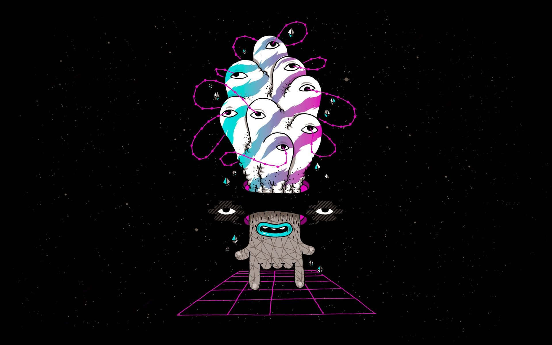 1920x1200 Download Weird Pfp Of Doodles On Outer Space Wallpaper
