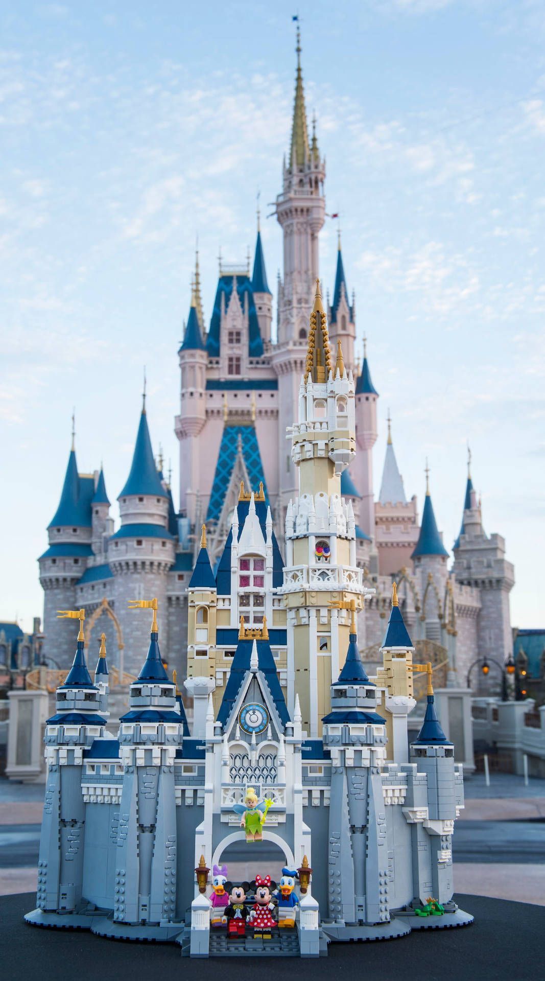 1067x1920 Download LEGO Disney Castle Wallpaper