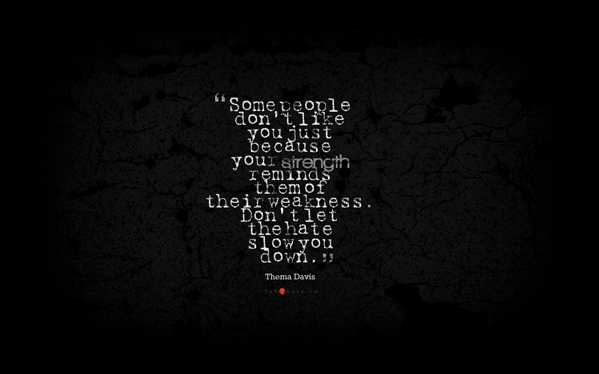 1920x1200 Thema Davis Quote about Strength and Weakness widescreen wallpaper