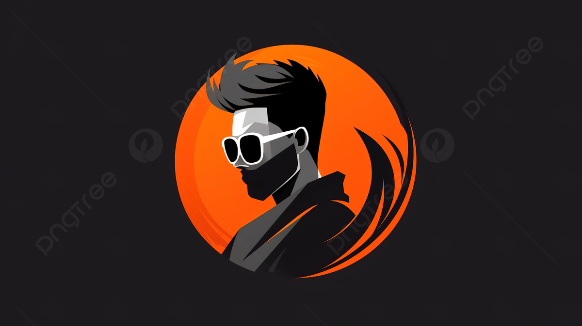 1200x673 An Orange Logo With A Man In Sunglasses Background, Best Logo For Profile Picture Background Image And Wallpaper for Free Download