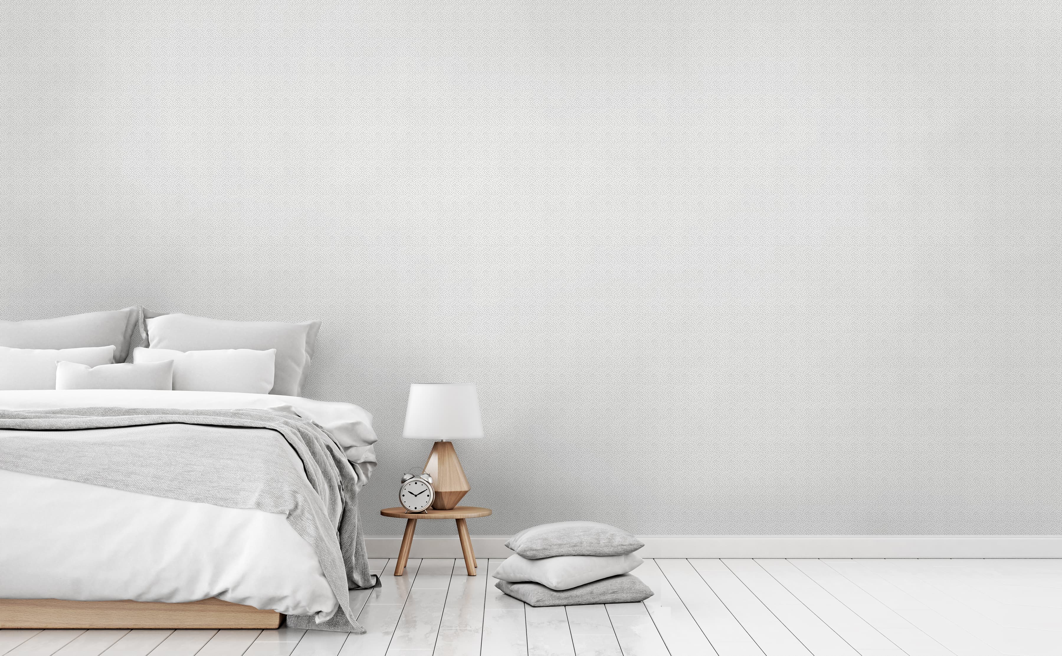 3600x2225 Random Dots Wallpaper for Walls. Grey Watercolor Dots