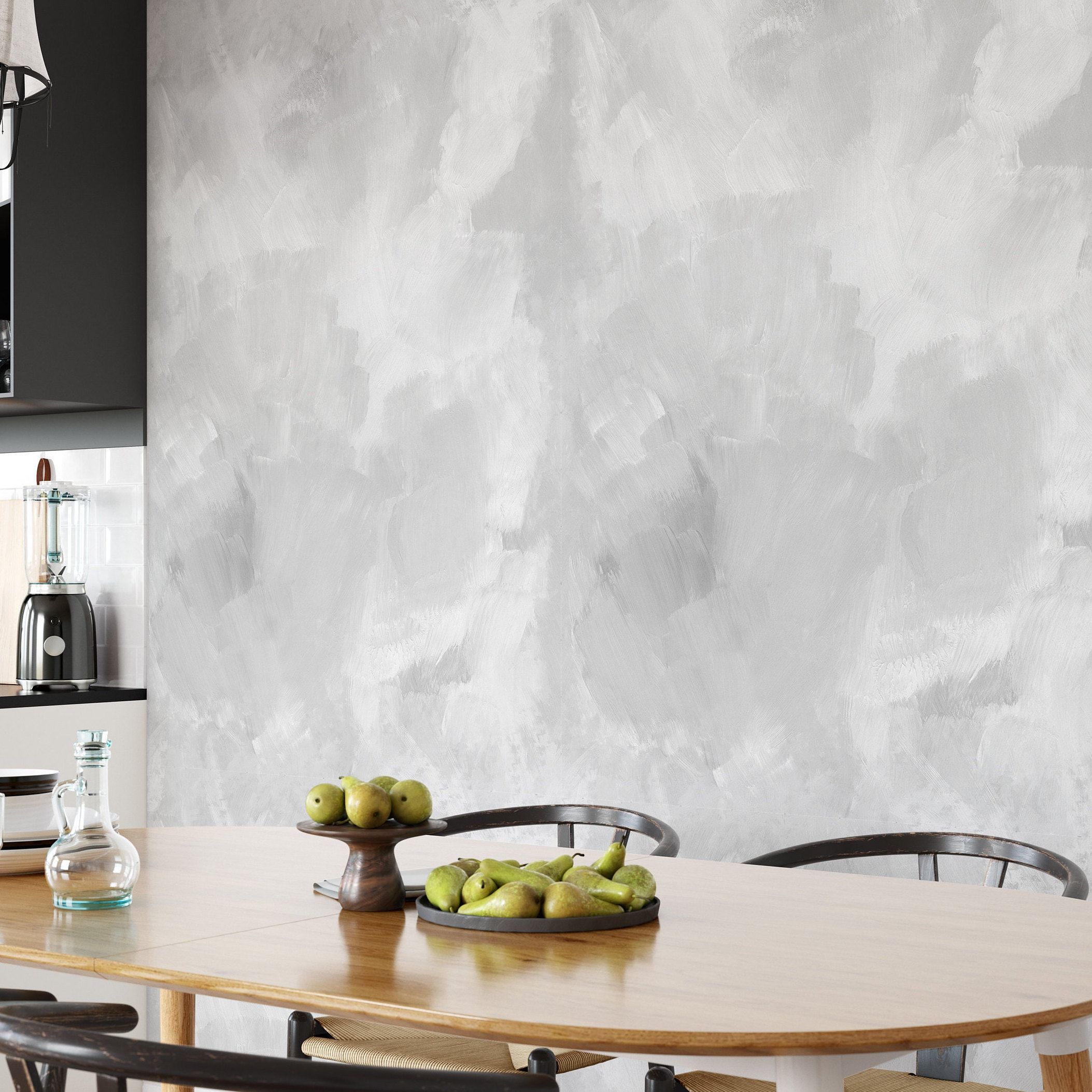 2107x2107 Light Aquarelle Venetian Plaster Grey Concrete Grunge Wallpaper, Cement Minimalist Watercolor Texture Modern Wall Art