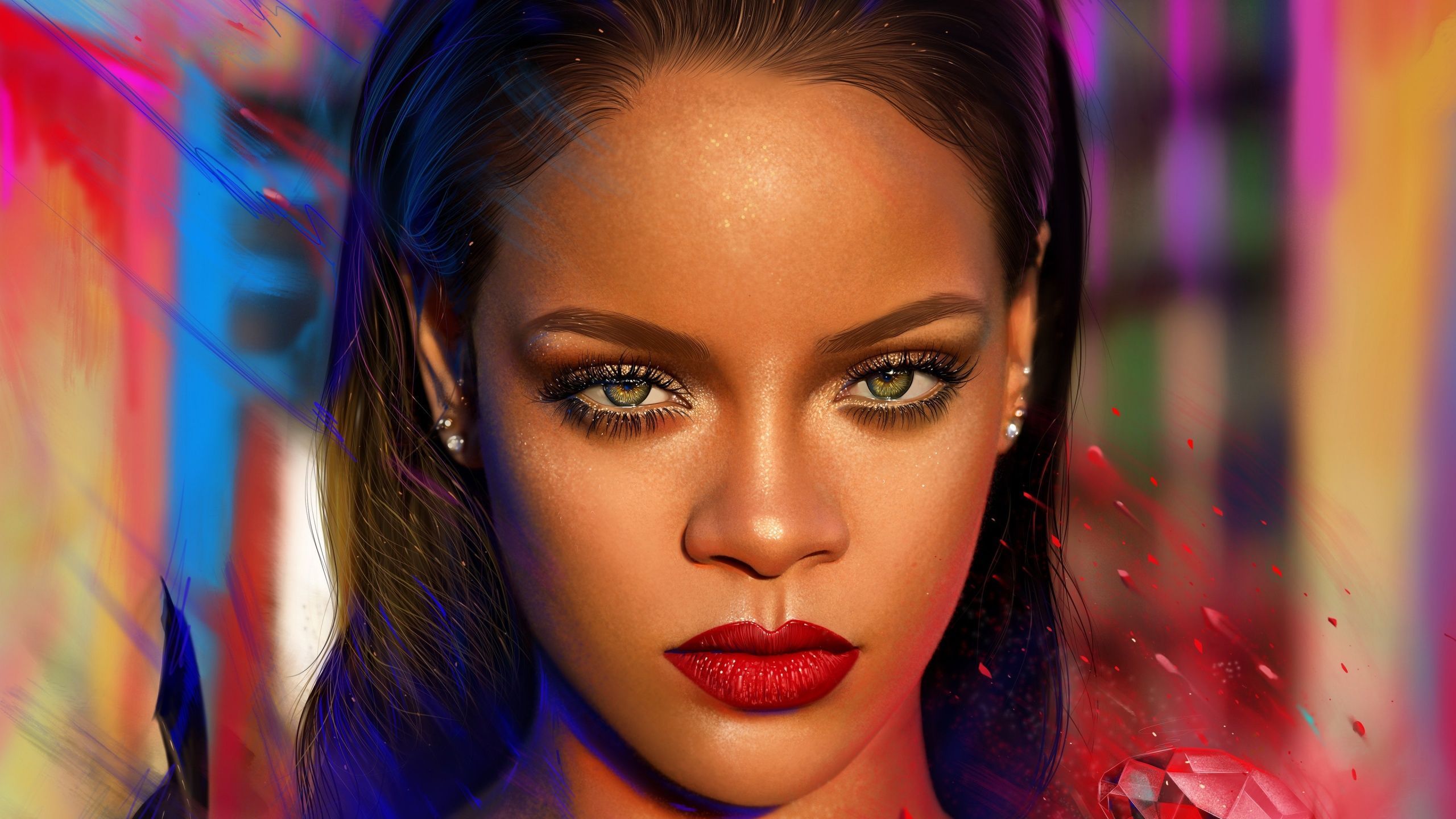 2560x1440 Rihanna Wallpaper 4K, Illustration, Barbadian singer