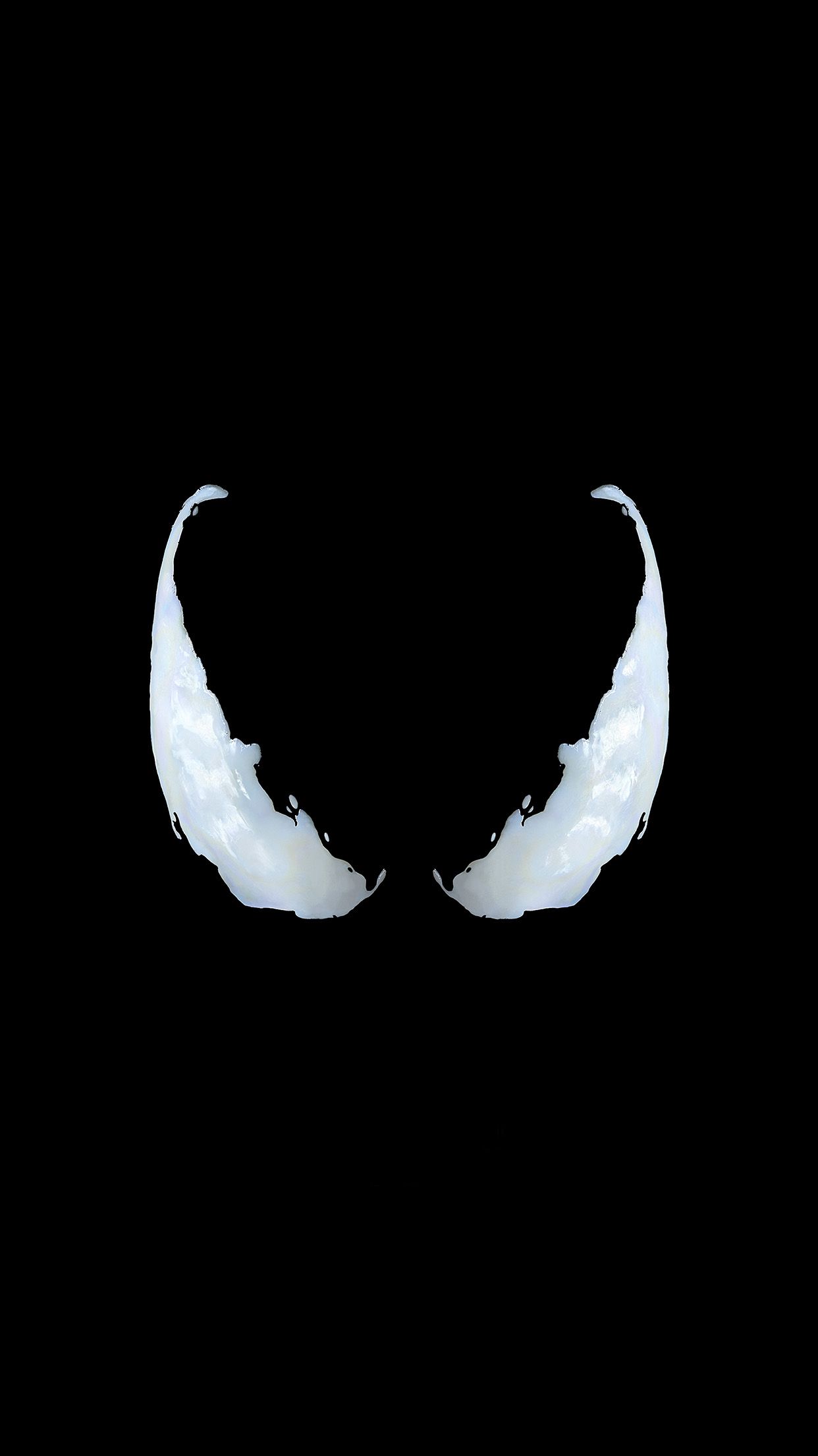 1242x2208 Marvel Venom Logo Dark Eye Art Simple Minimal Wallpaper