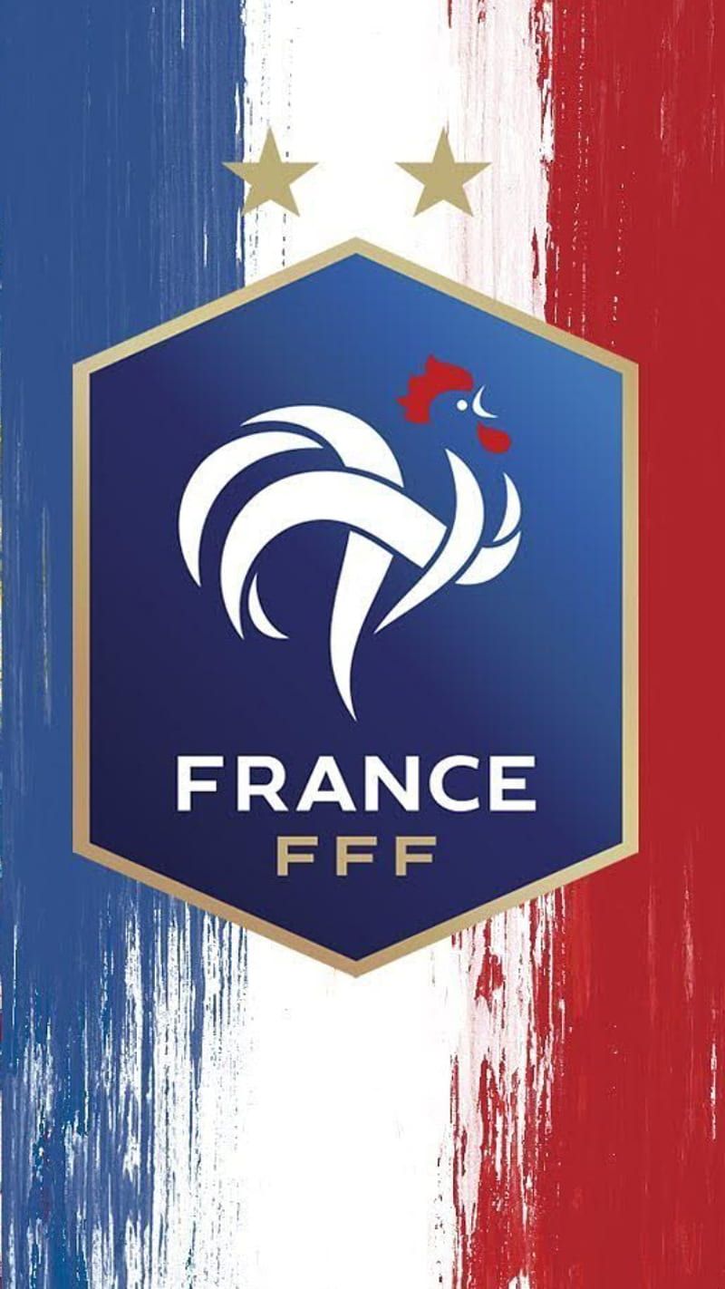 800x1422 France foot Logo, 2 stars, blue, fff, flag, football, soccer, stars, HD phone wallpaper
