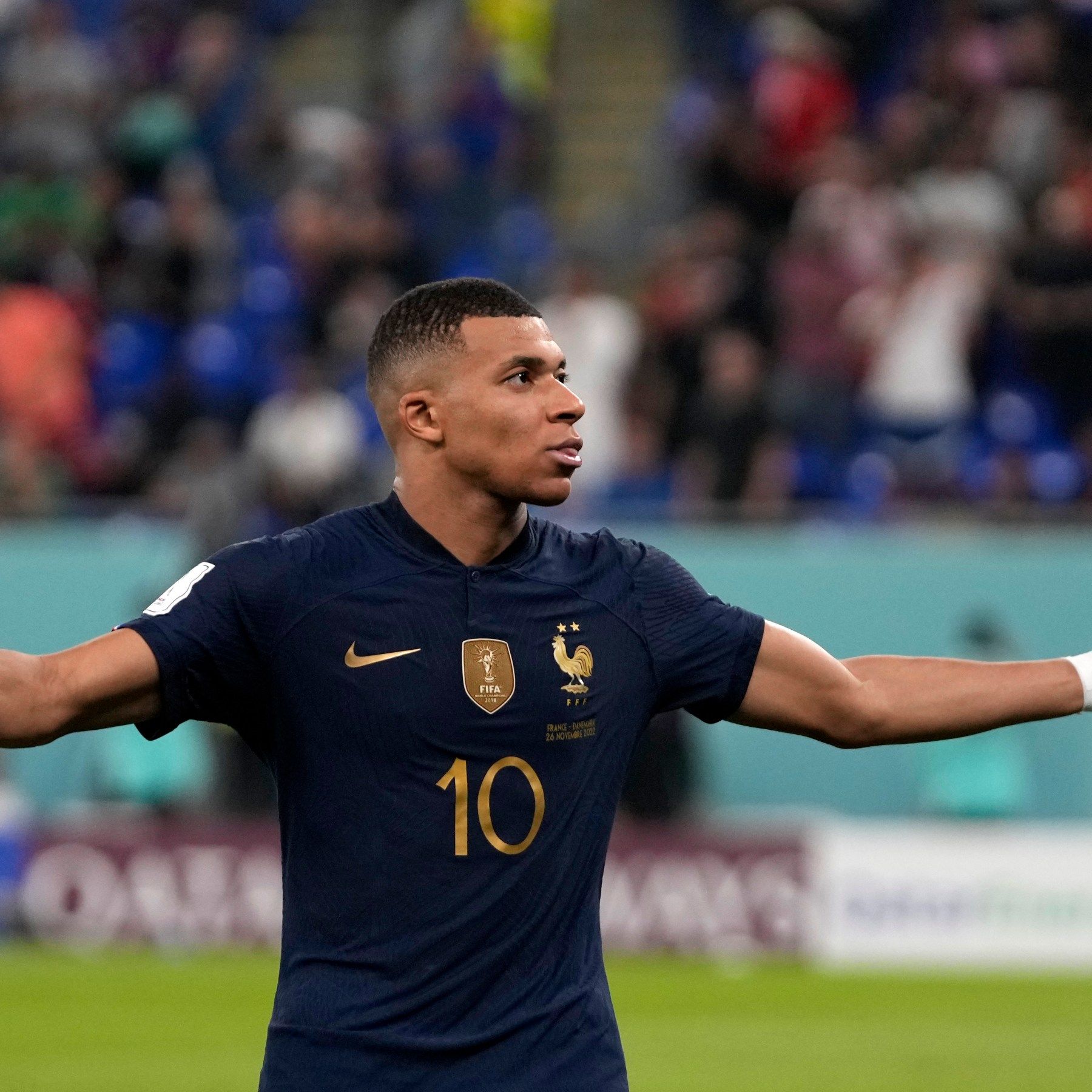 1800x1800 Photos: Mbappe scores twice as France overcome Denmark. In Picture News