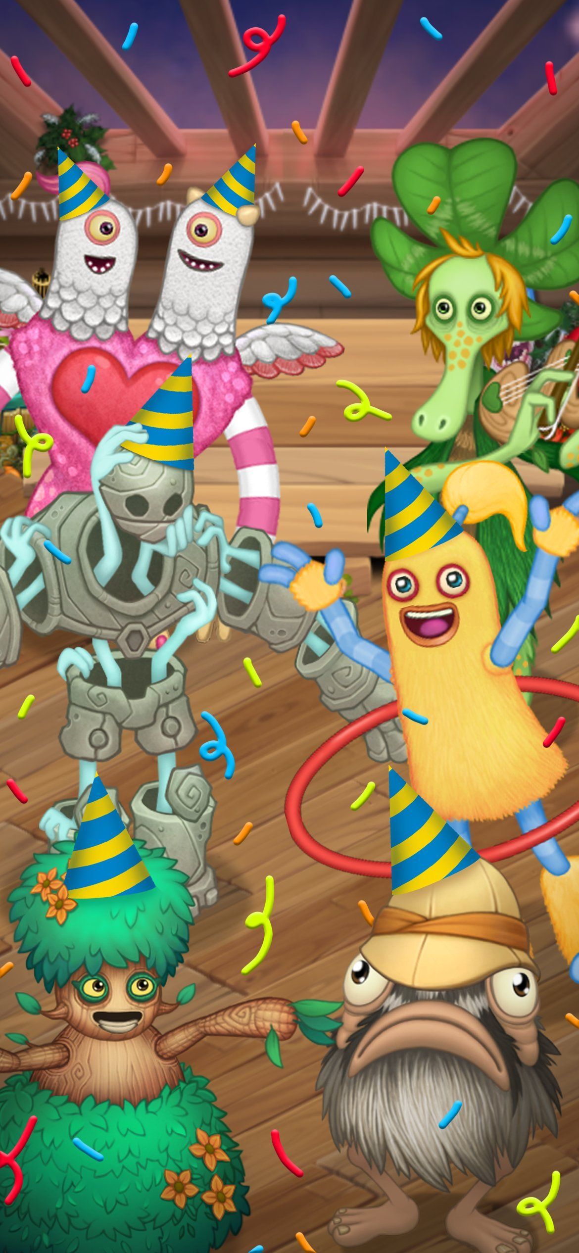 1170x2532 My Singing Monsters on X: Wallpaper : There's a party on the Shanty and you're all invited