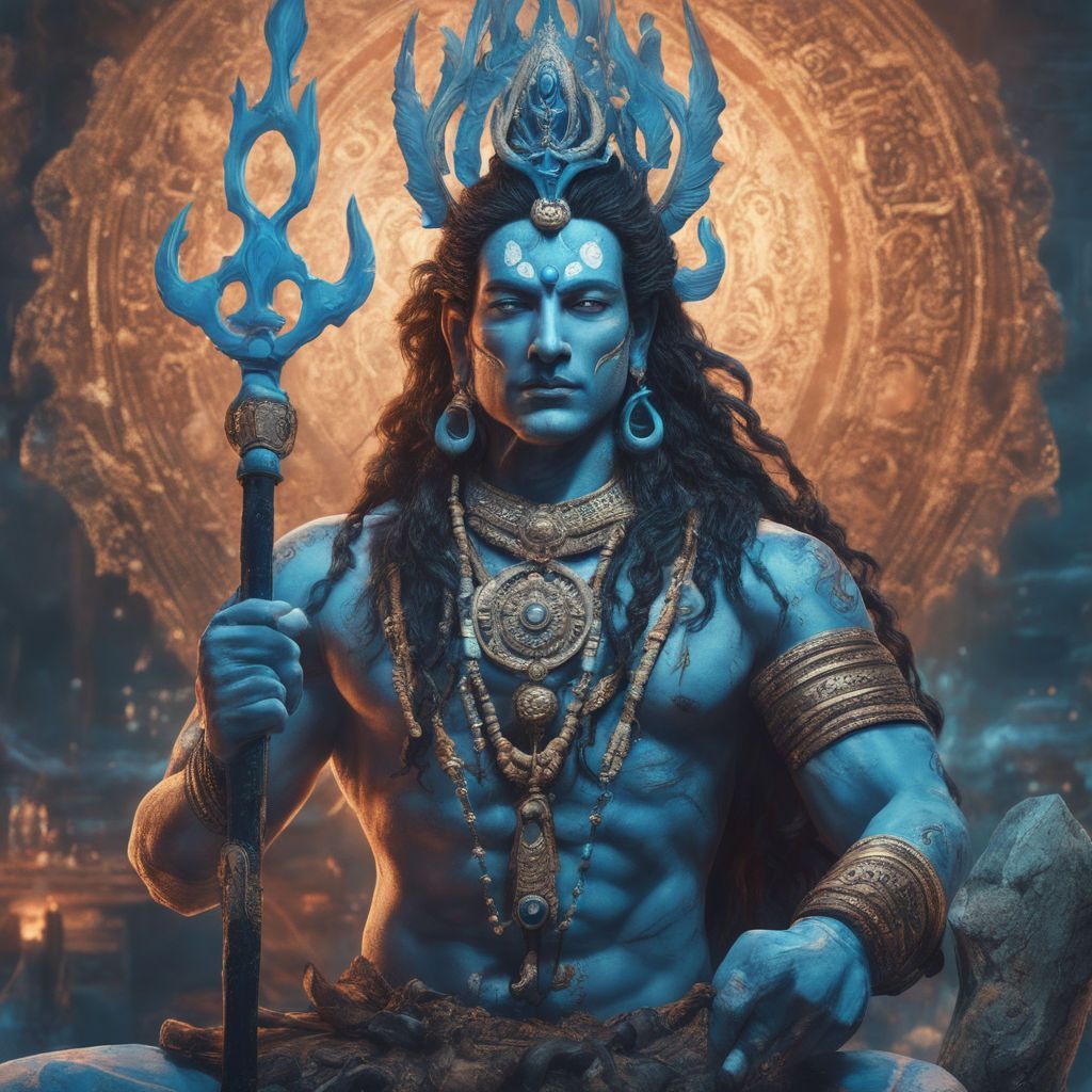 1024x1024 psychedelic cosmic Gigantic shiva meditating