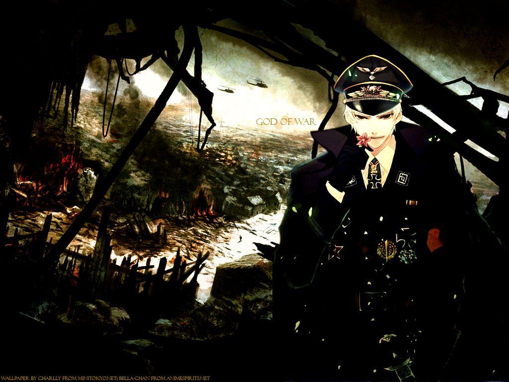1024x768 Prussia Powers: Hetalia Anime