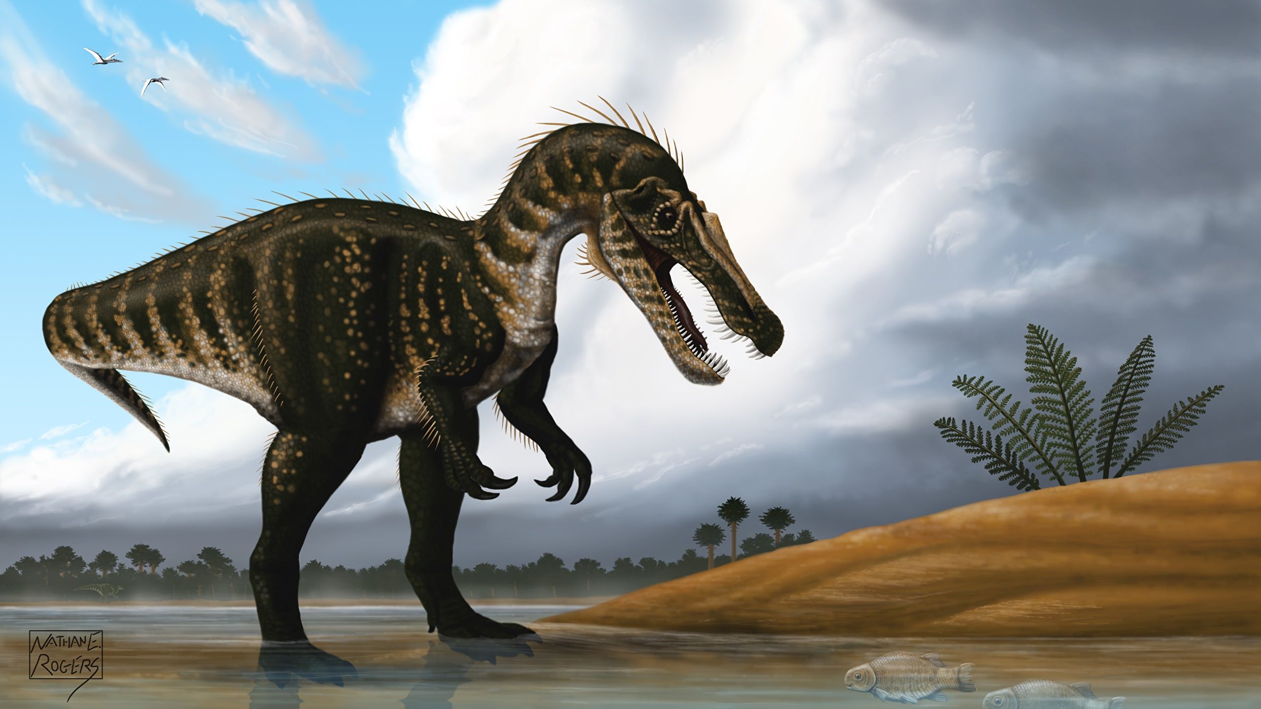2560x1440 Image Dinosaurs Baryonyx Animals Ancient animals 2560x1440