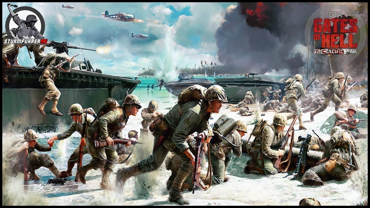 1280x720 Battle of Peleliu. Pacific War Battles Mod. Call to Arms of Hell: Ostfront