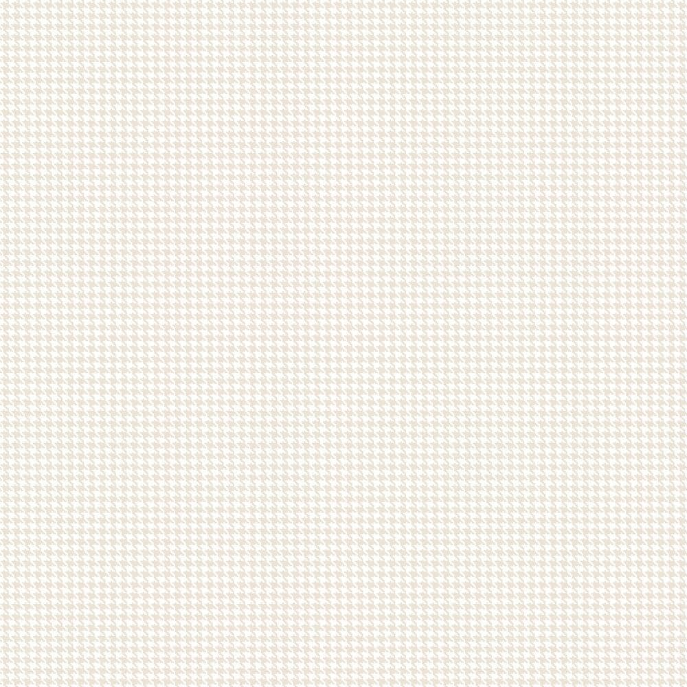 1000x1000 Houndstooth Taupe White Matte Finish Non Woven Non Pasted Wallpaper Roll G56661 Home Depot