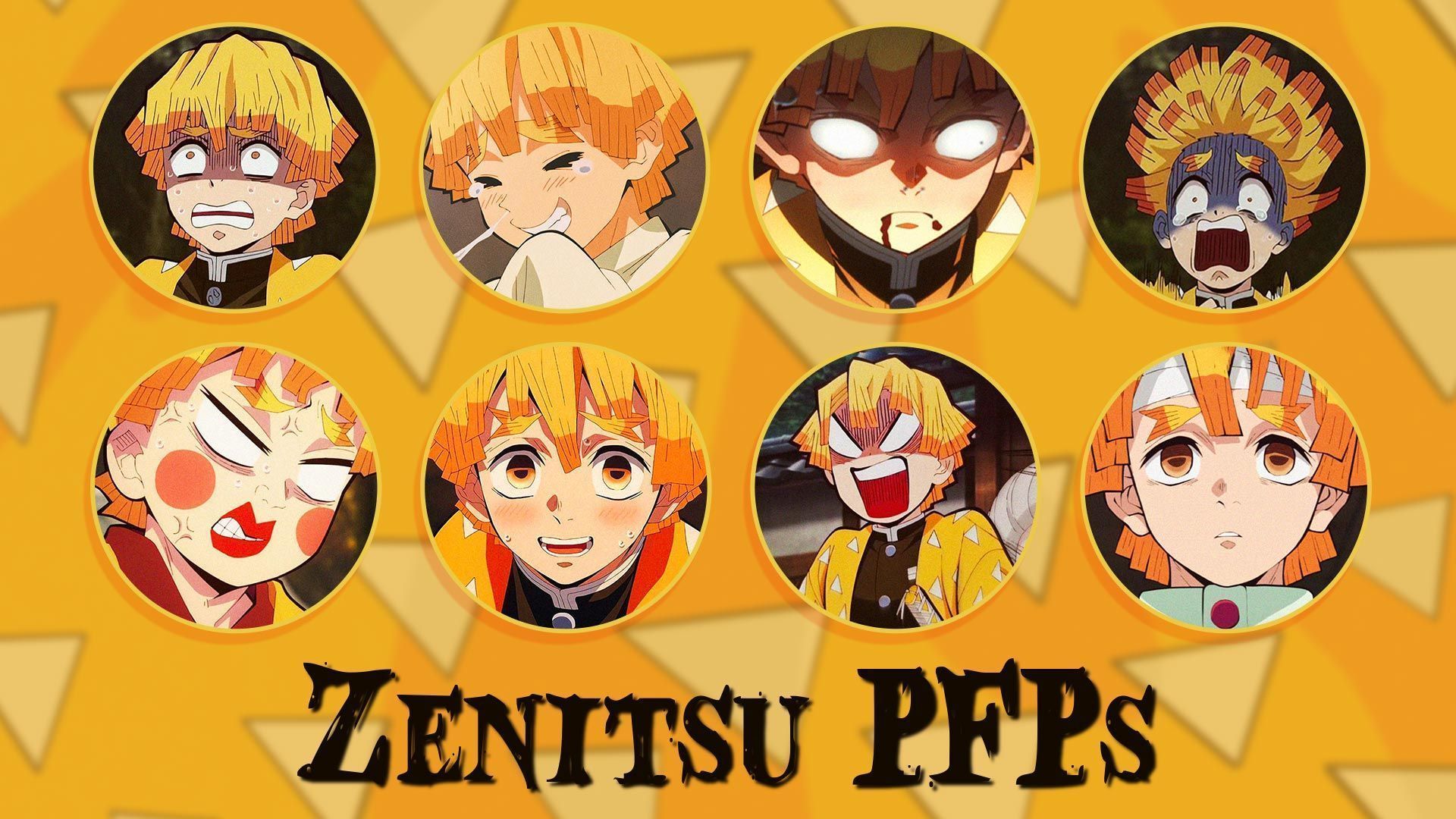 1920x1080 Zenitsu PFP Aesthetic Slayer Anime PFP for TikTok, IG ⚡