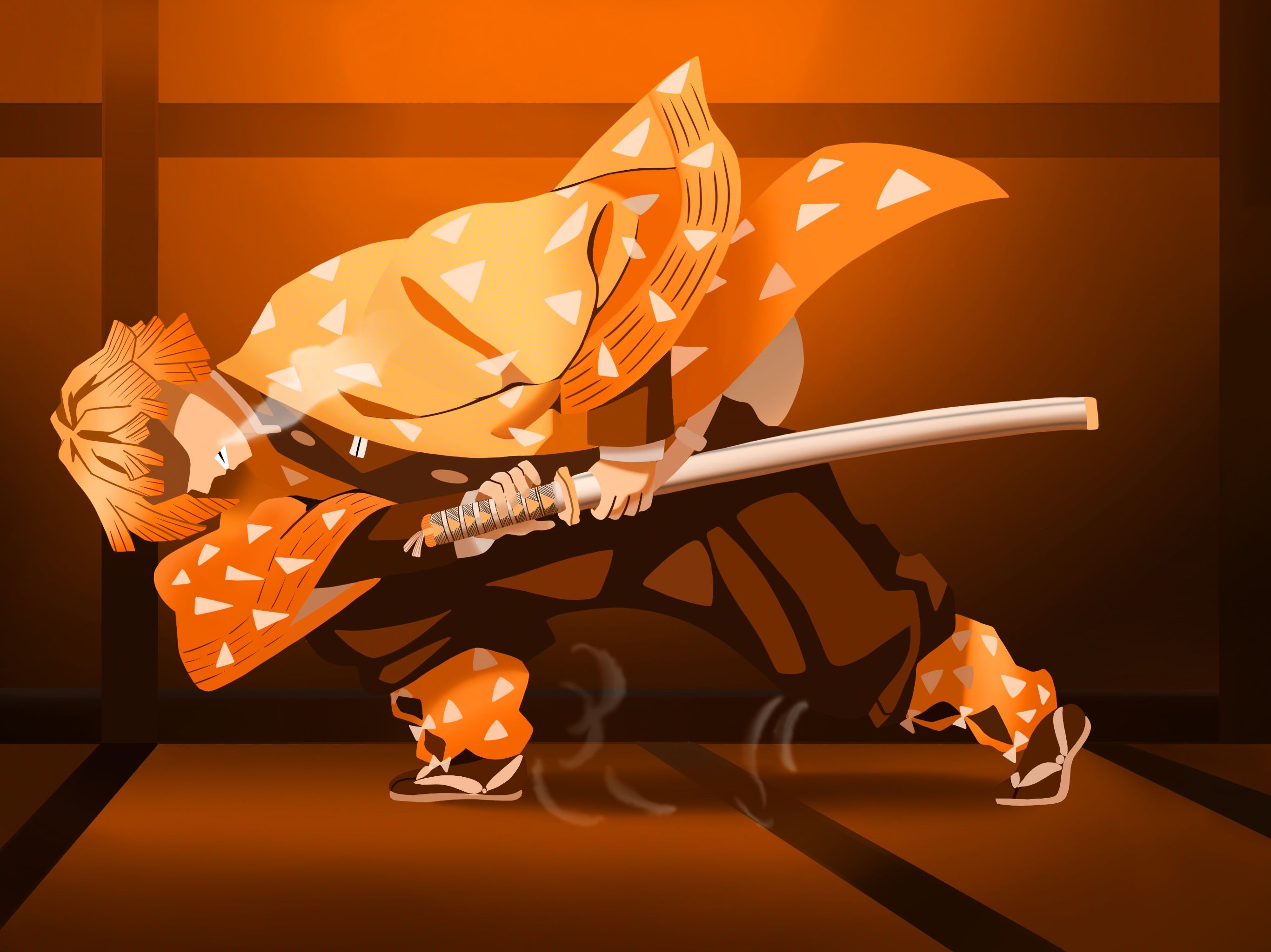 2732x2048 Zenitsu Agatsuma HD Wallpaper and Background