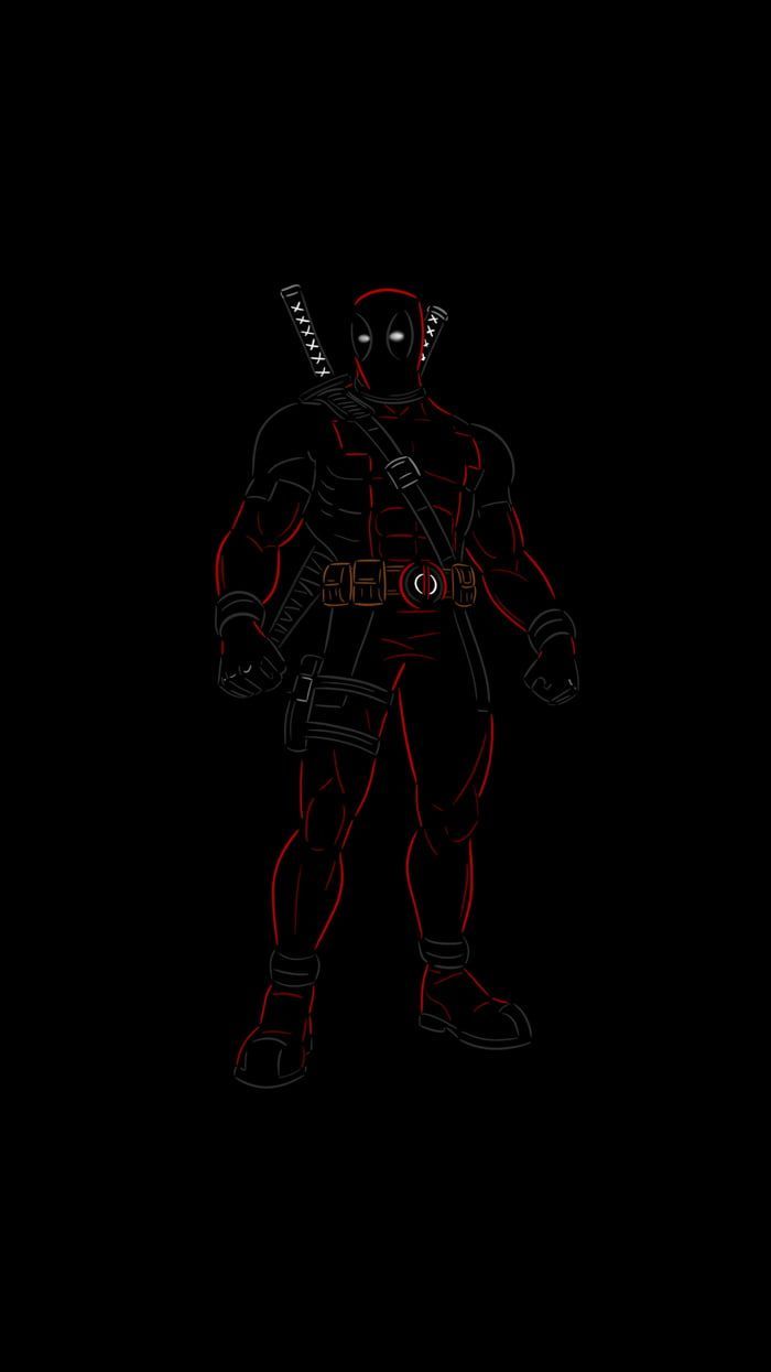 700x1245 Deadpool(minimal wallpaper) for amoled display
