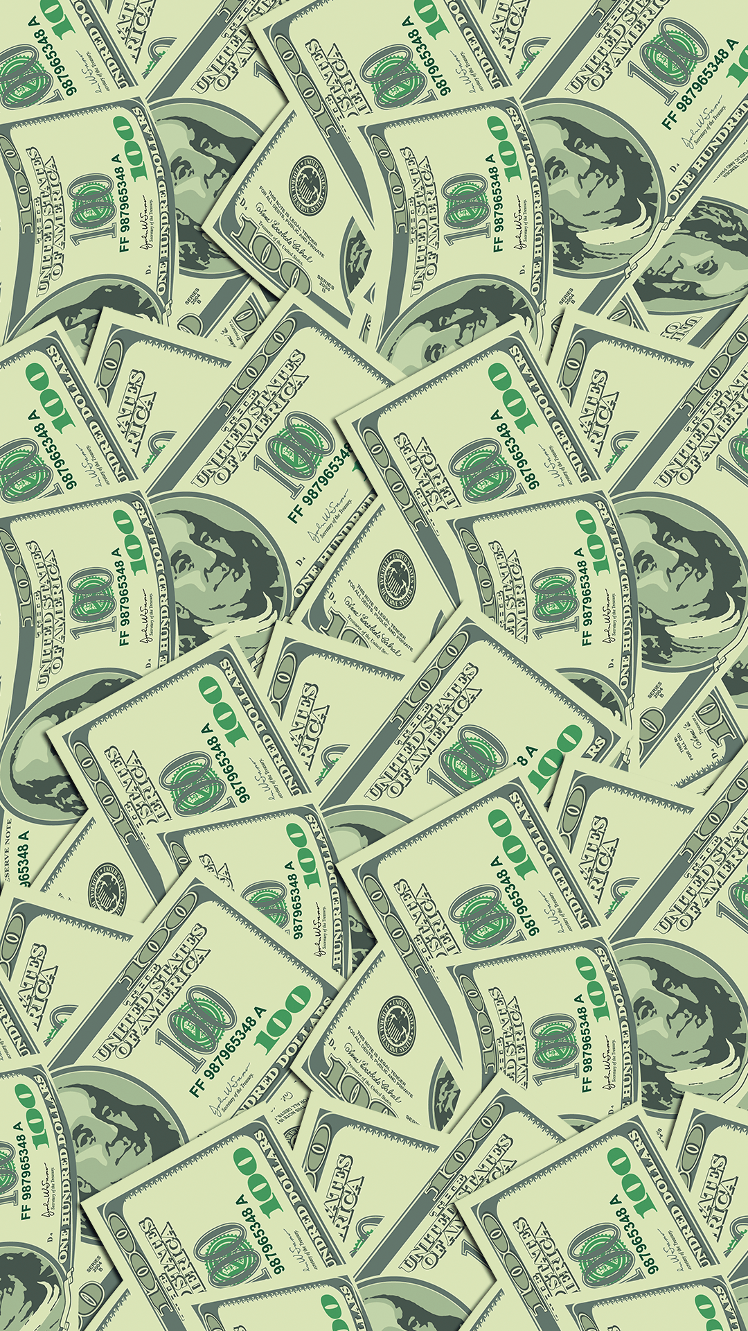 1080x1920 Hundred Dollar Bills iPhone 11 Wallpaper