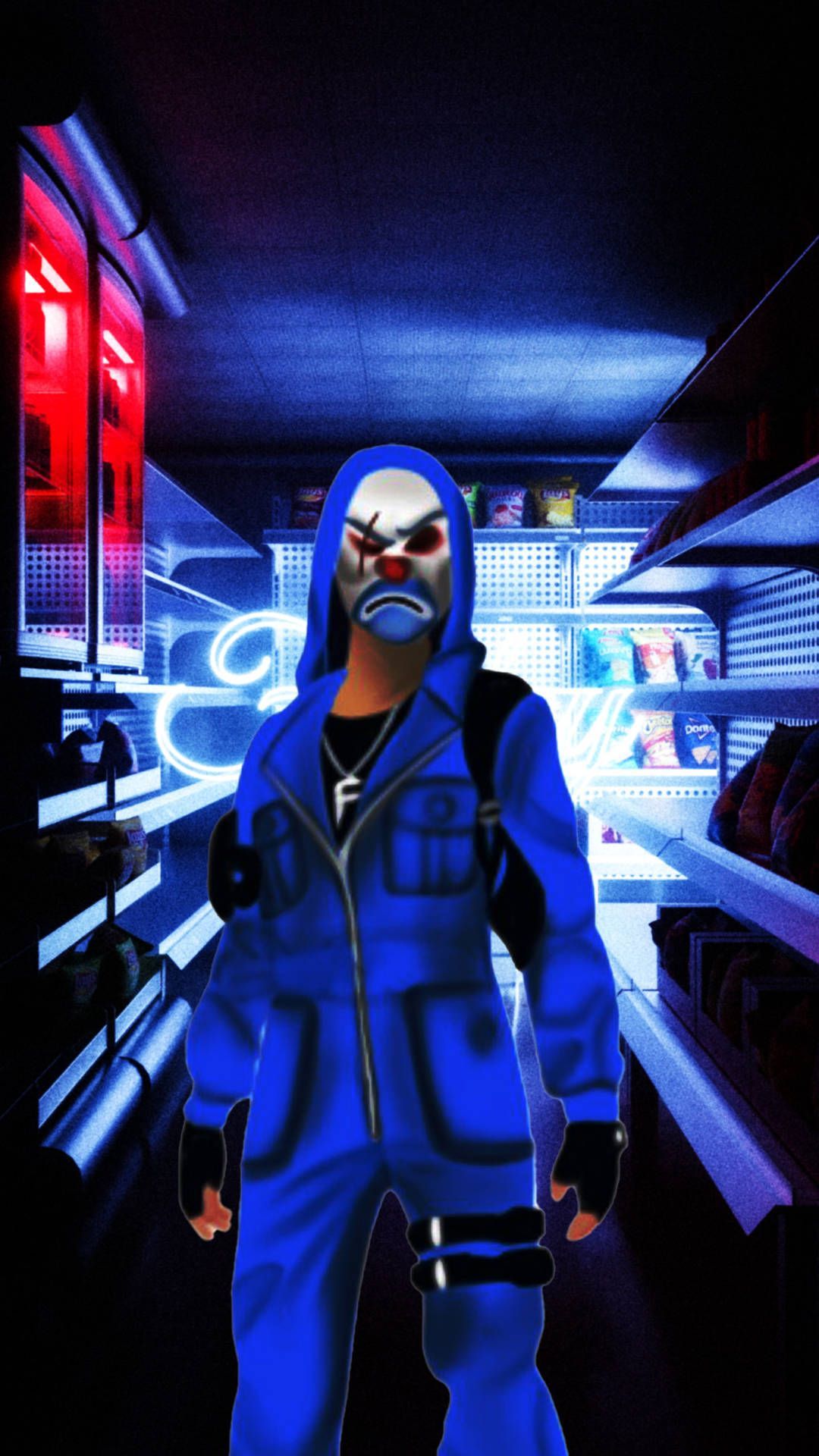 1080x1920 Download Blue Criminal Bundle In A Store Wallpaper