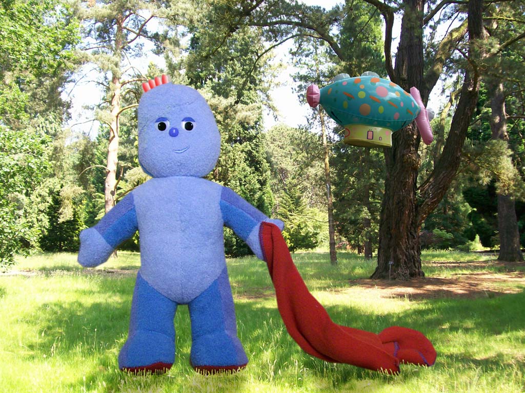 1024x768 Night Garden. I've Used Some Of My Grand Daughter's Toys An