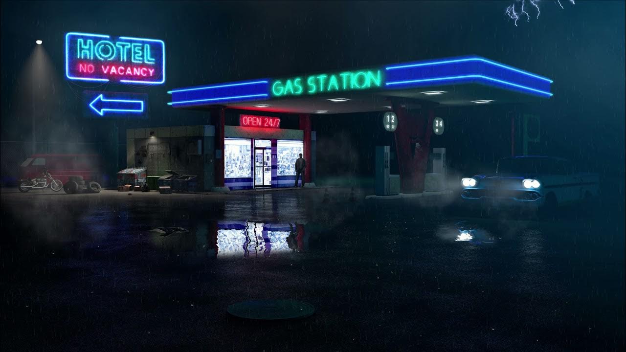 1280x720 Live Wallpaper 4K Night Gas Station