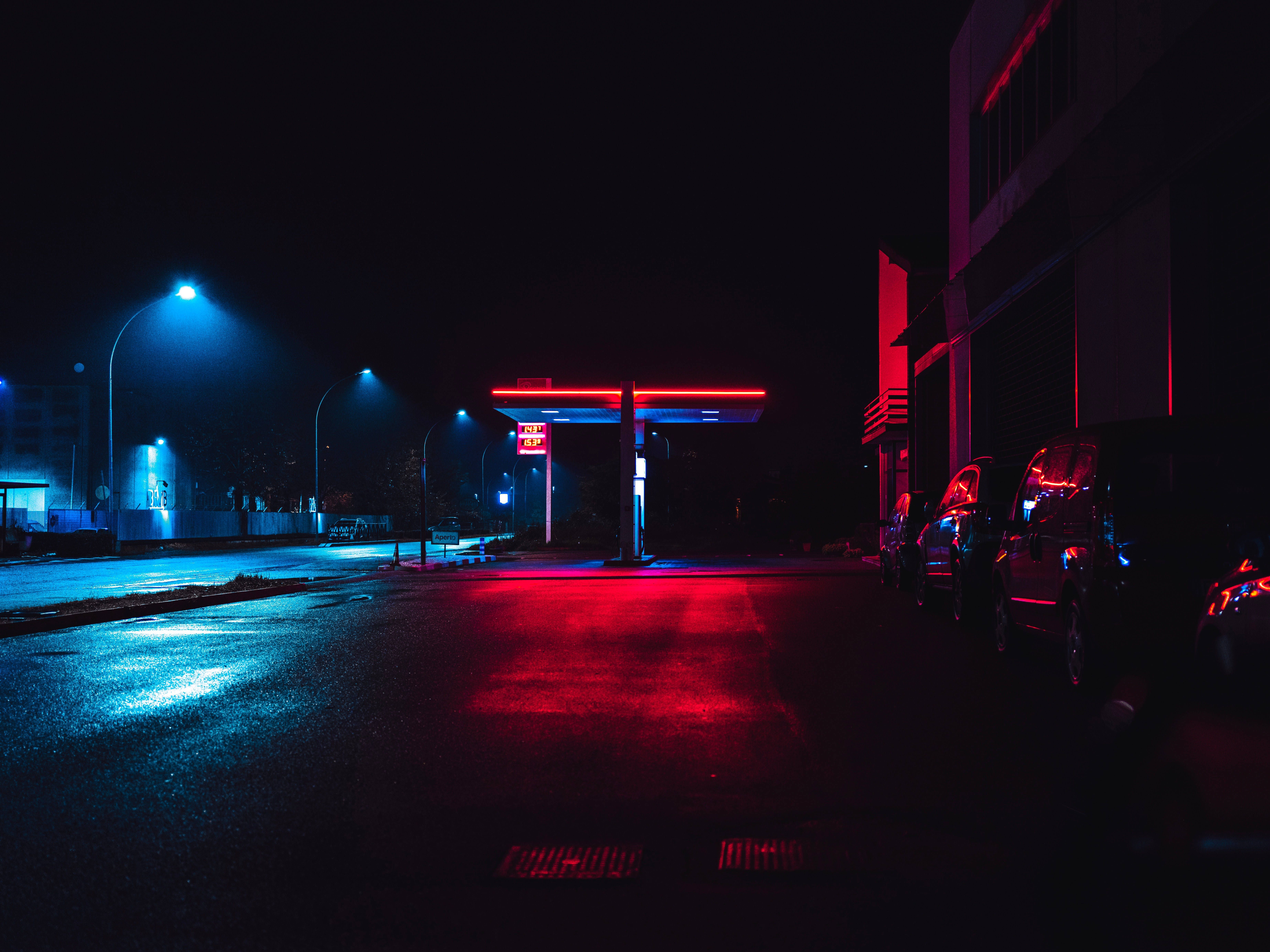 7387x5538 Download Neon City Wallpaper