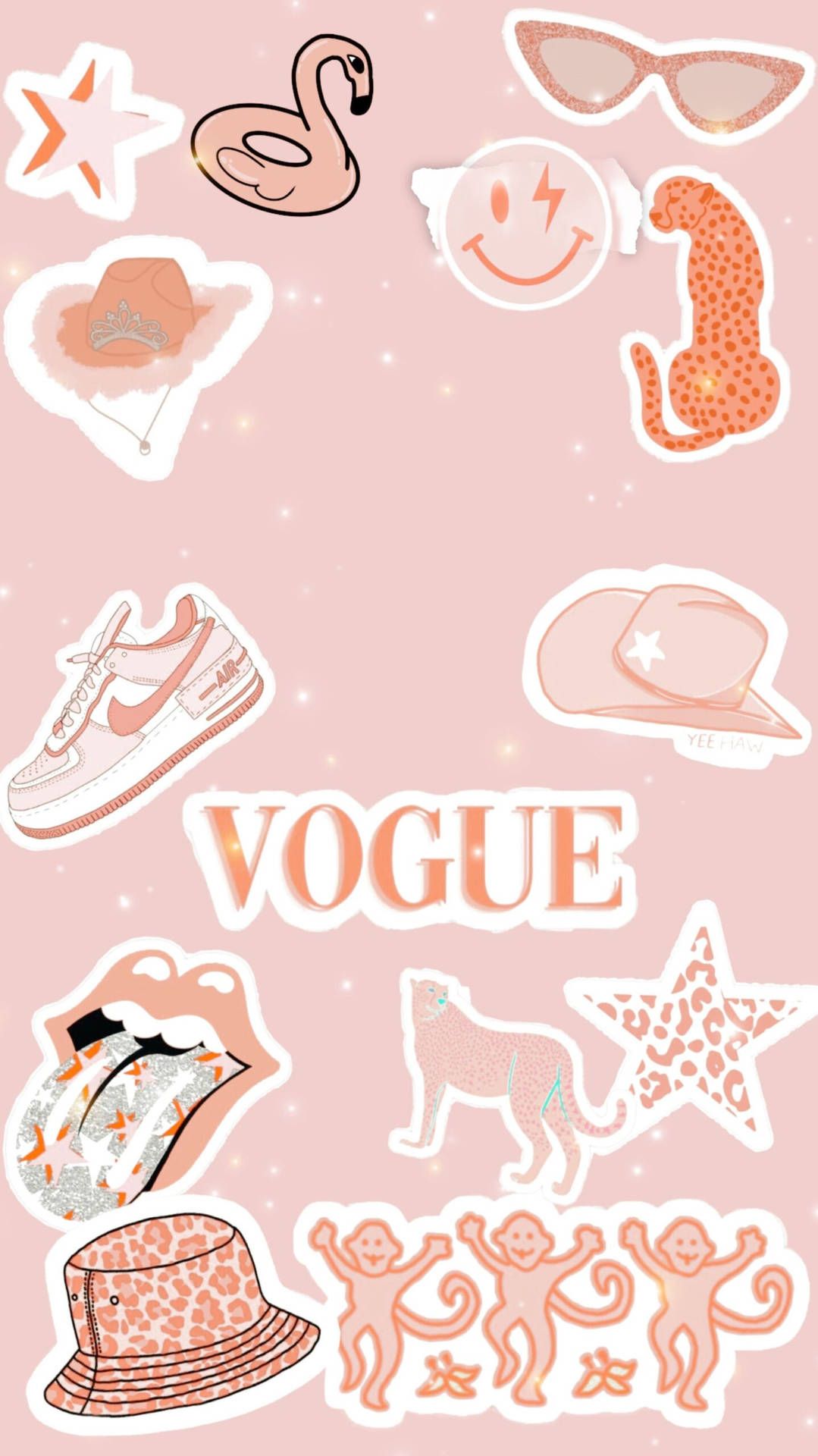 1079x1920 Download Vogue Preppy Pattern Wallpaper