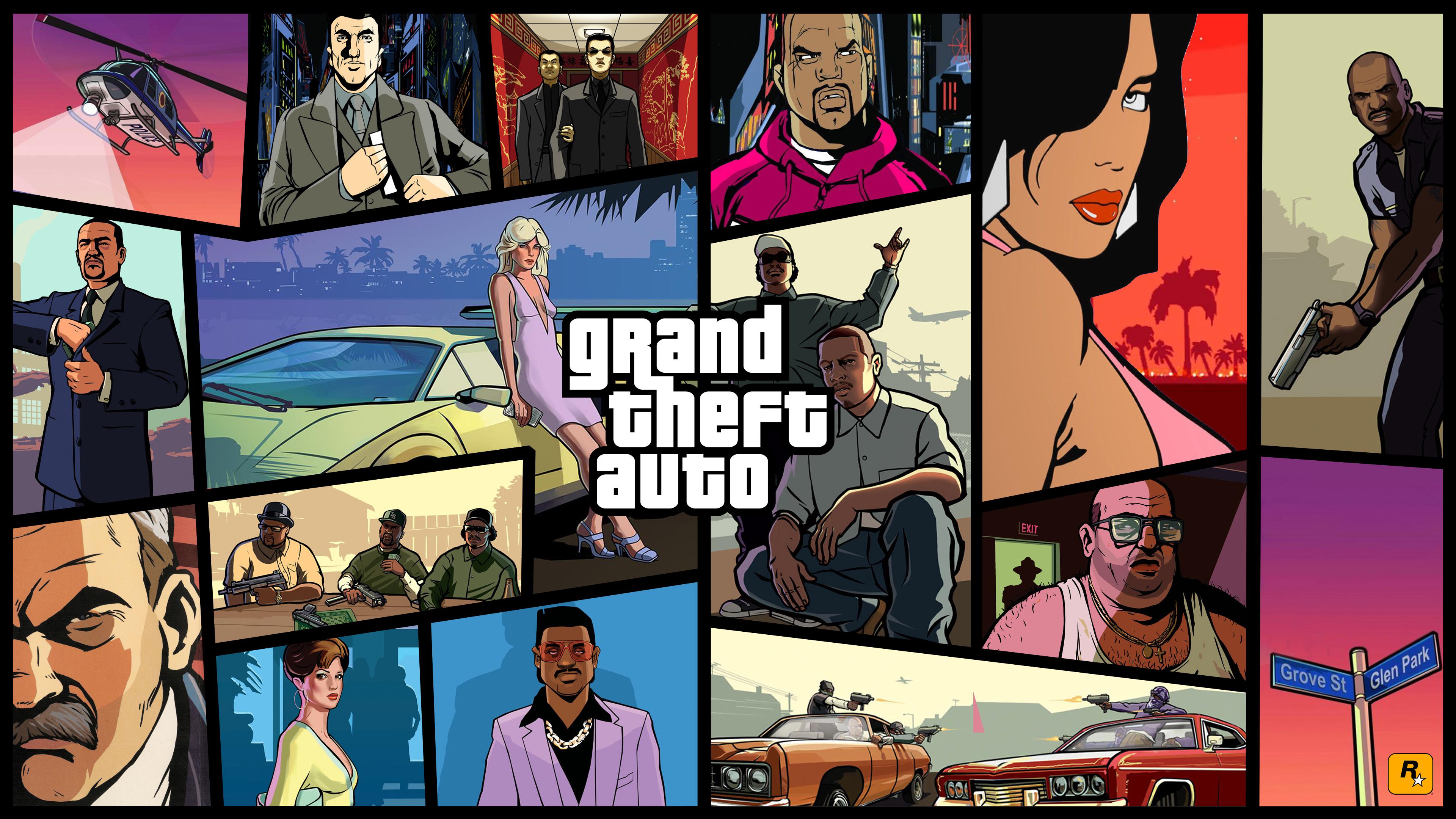 3840x2160 Grand Theft Auto wallpaper I made to commemmorate the 3D era!