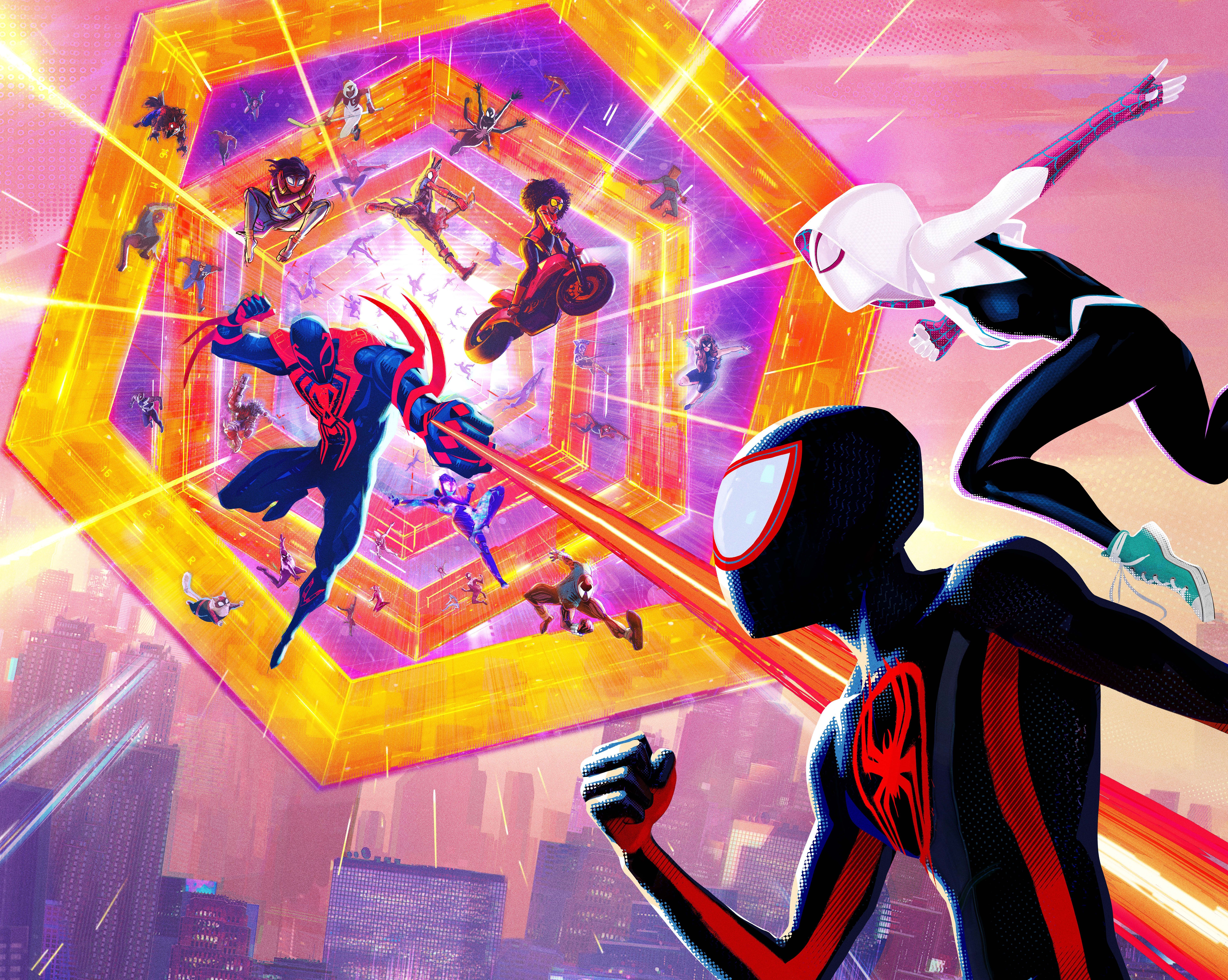 7680x6133 Spider Man: Across The Spider Verse Wallpaper 4K, 2023 Movies, Animation