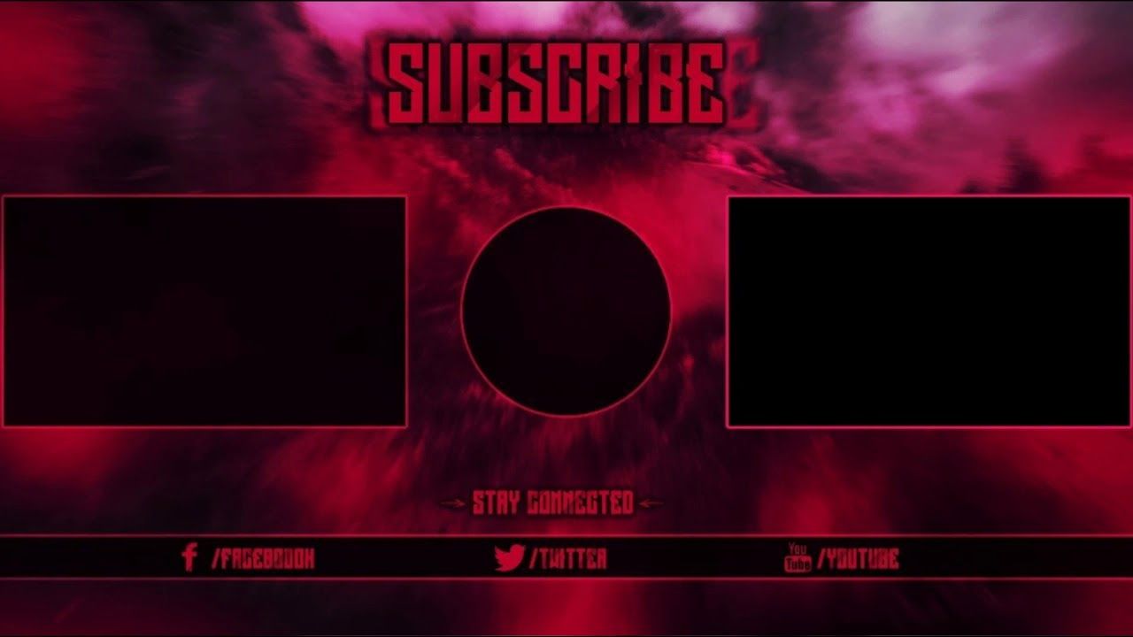 1280x720 Outro with Red background best for your videos for freeeee!!
