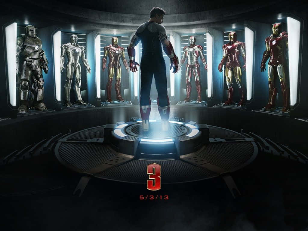 1024x768 Download Iron Man 3 Poster With Tony Stark Wallpaper