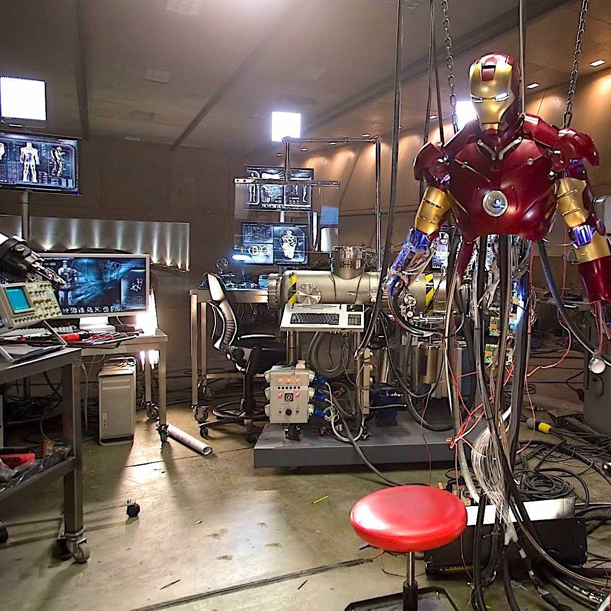1200x1200 6 Iron Man Lab Backdrop 15&;x15&; 1 6 Tony Stark Iron Man Figure