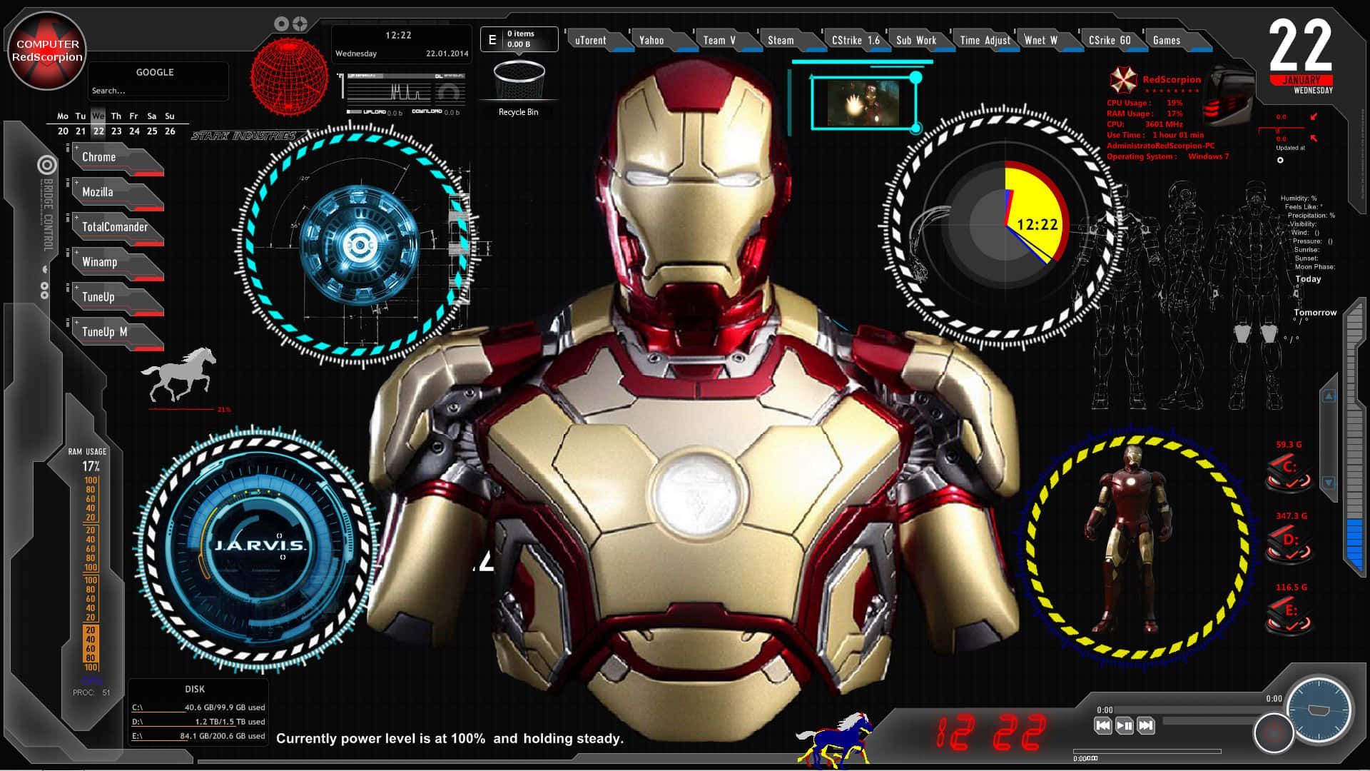 1920x1080 Iron Man Technology Wallpaper